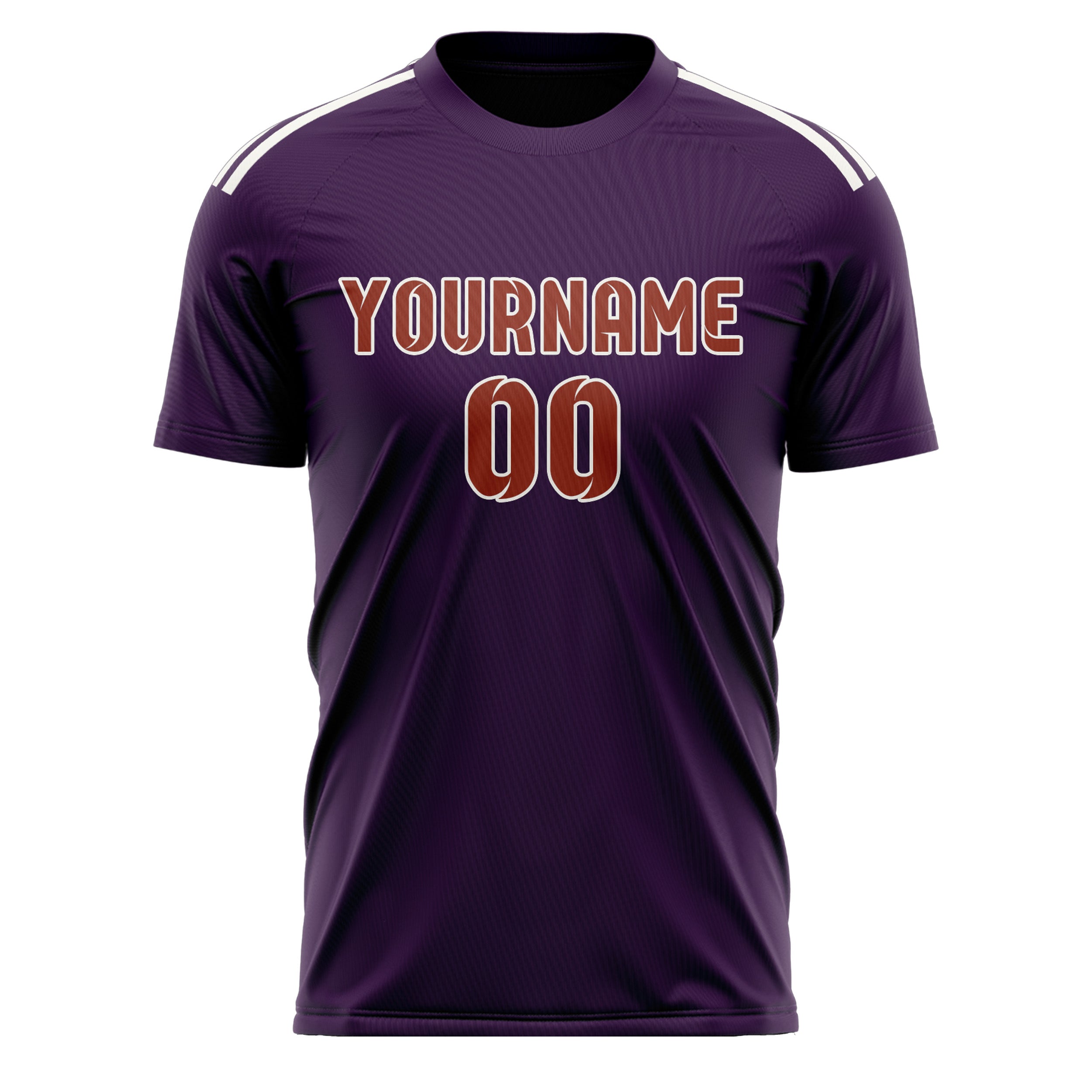 Maillot de football personnalisé violet corail rouge