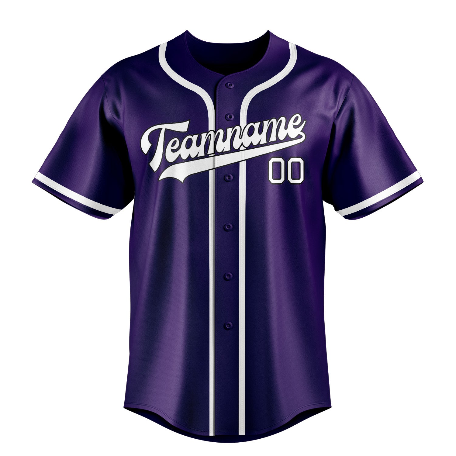 Maillot de baseball personnalisé violet et blanc