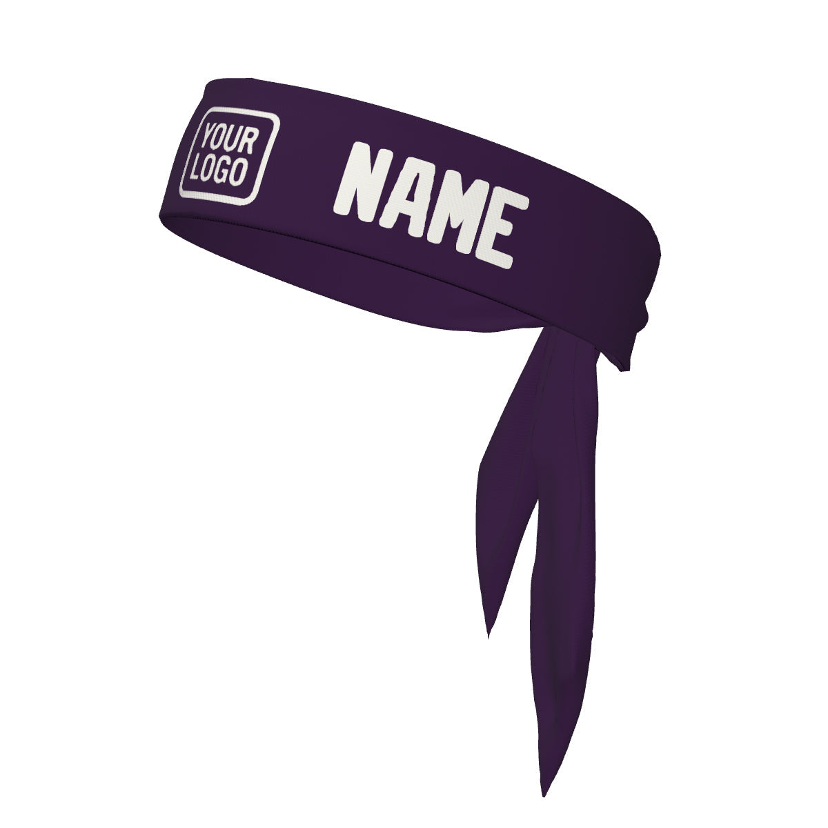 Bandeau violet et blanc personnalisé