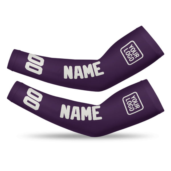 Manchon de bras personnalisé violet et blanc