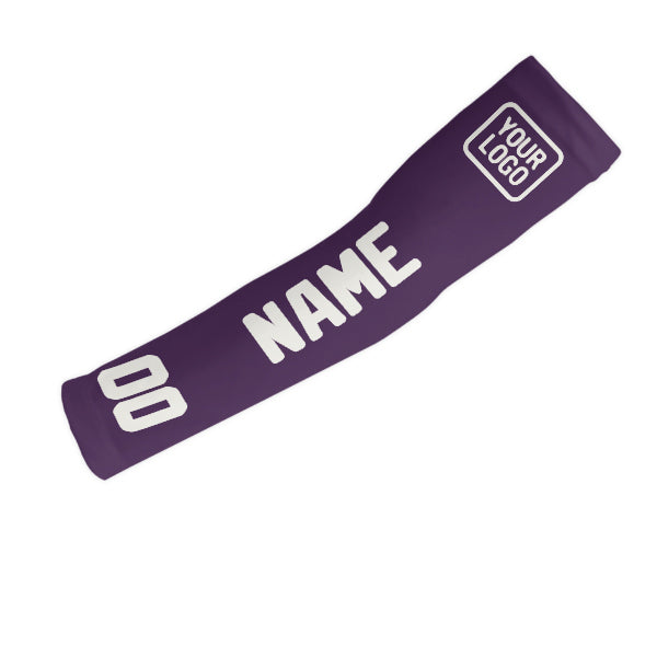 Manchon de bras personnalisé violet et blanc