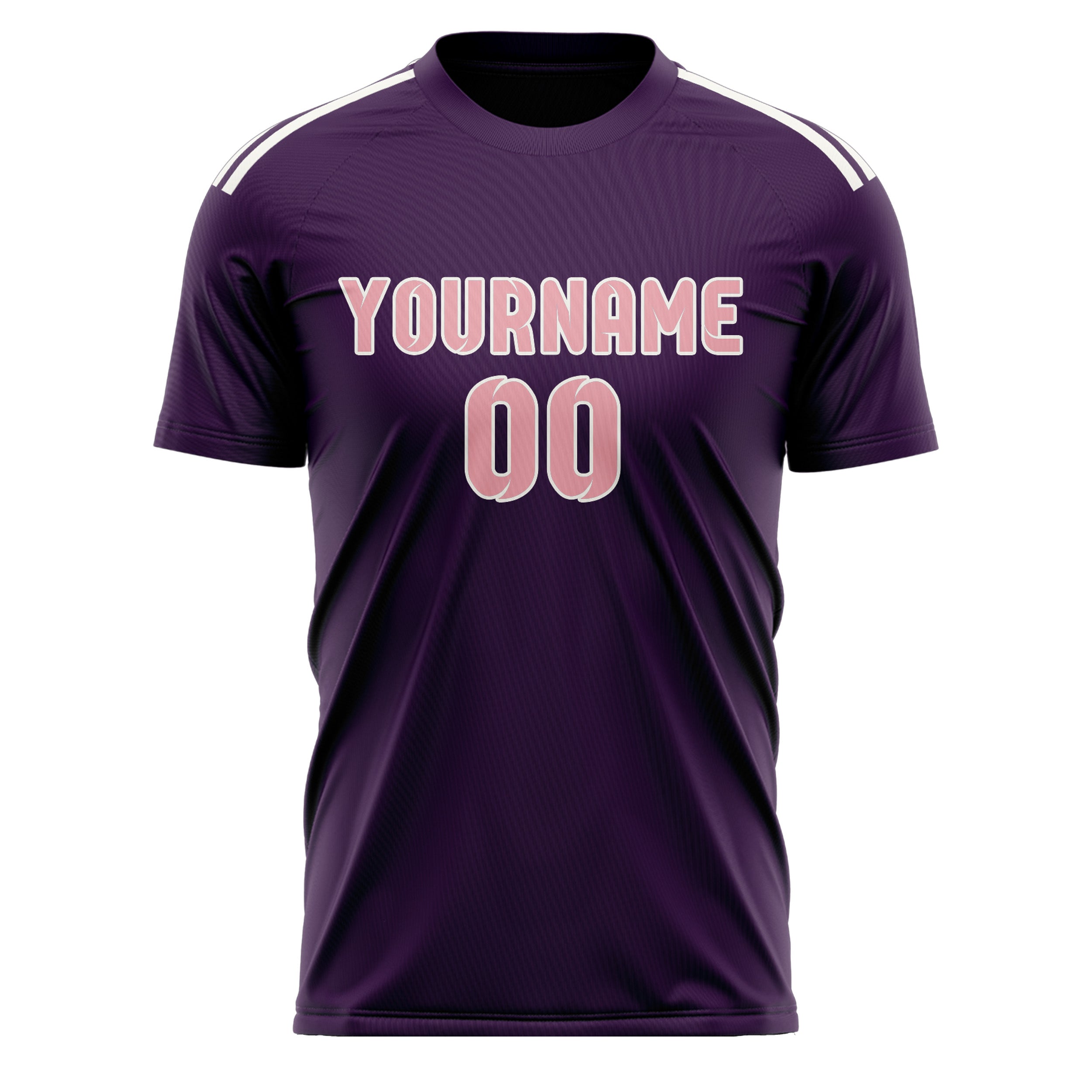 Maillot de football personnalisé violet et rose clair