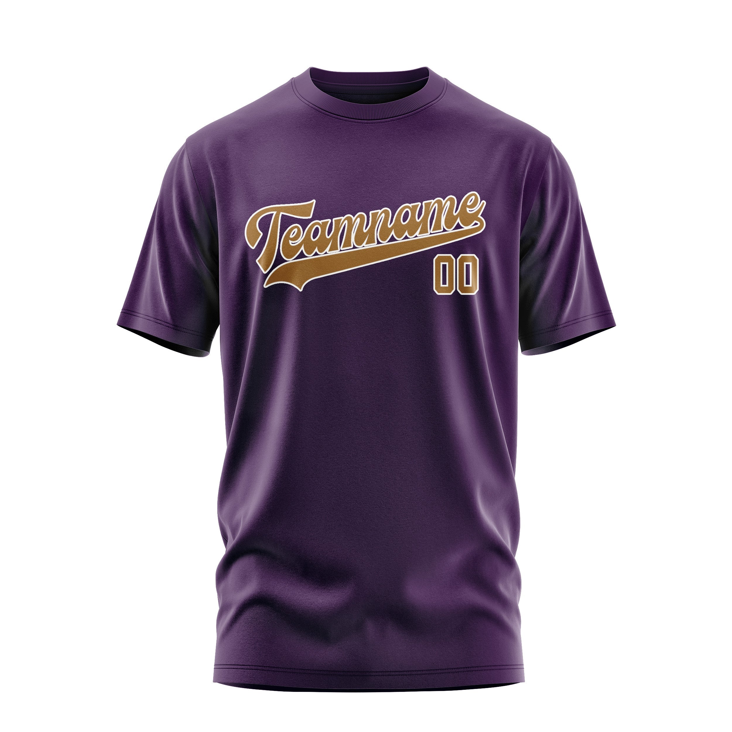 T-shirt kaki violet personnalisé