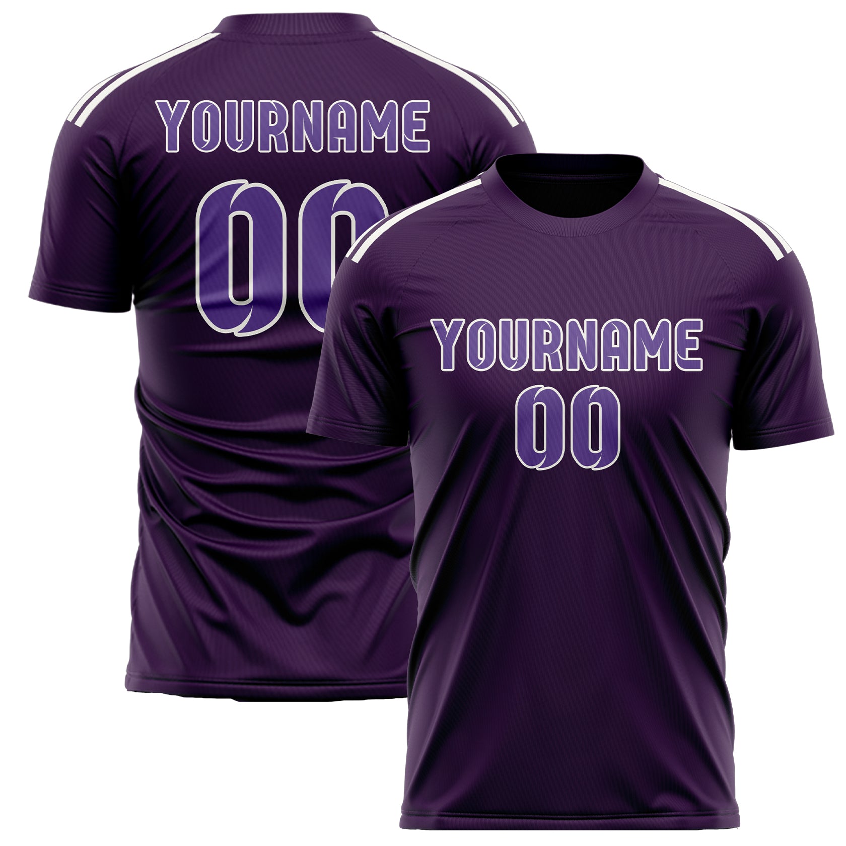 Maillot de football violet clair personnalisé
