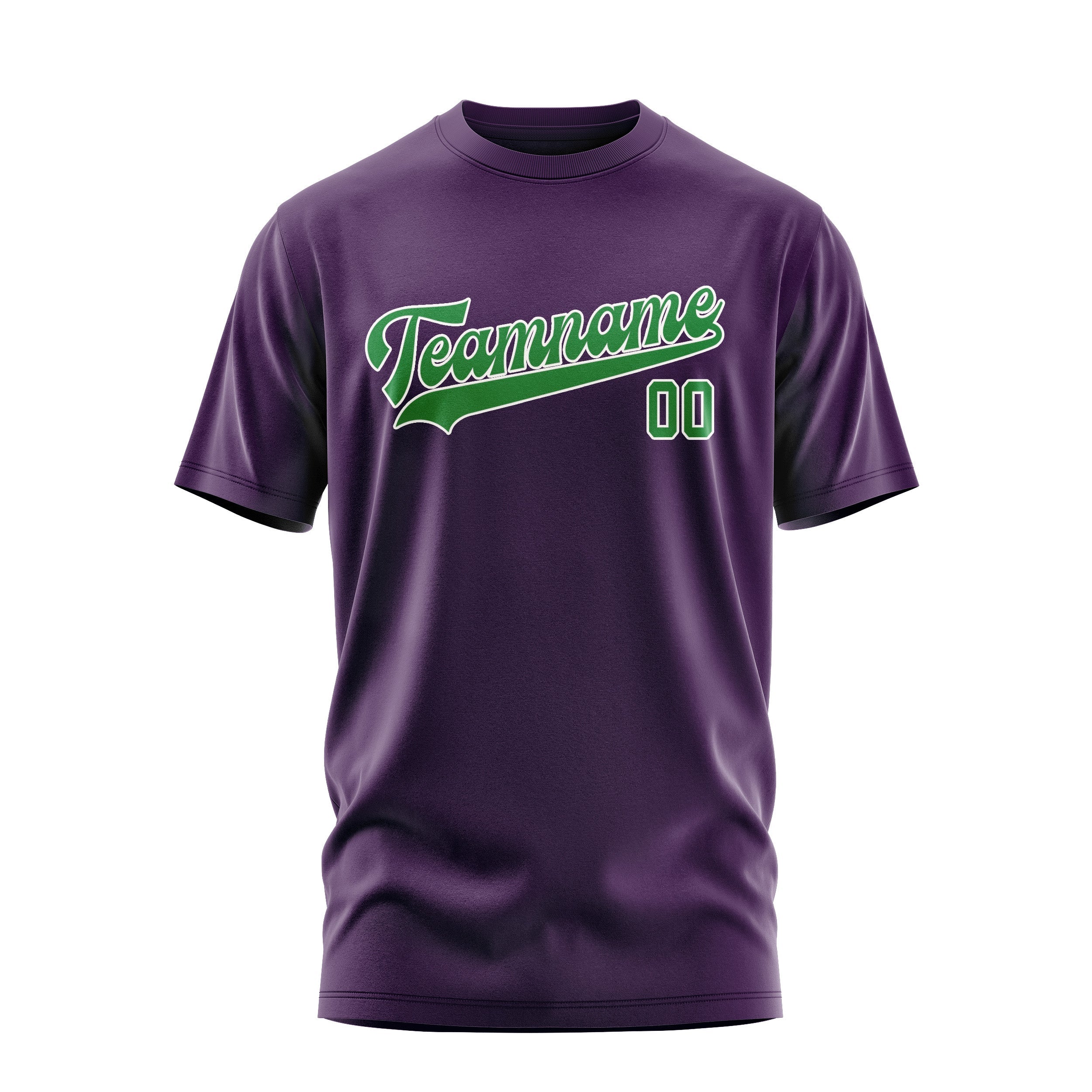 T-shirt personnalisé violet et vert émeraude