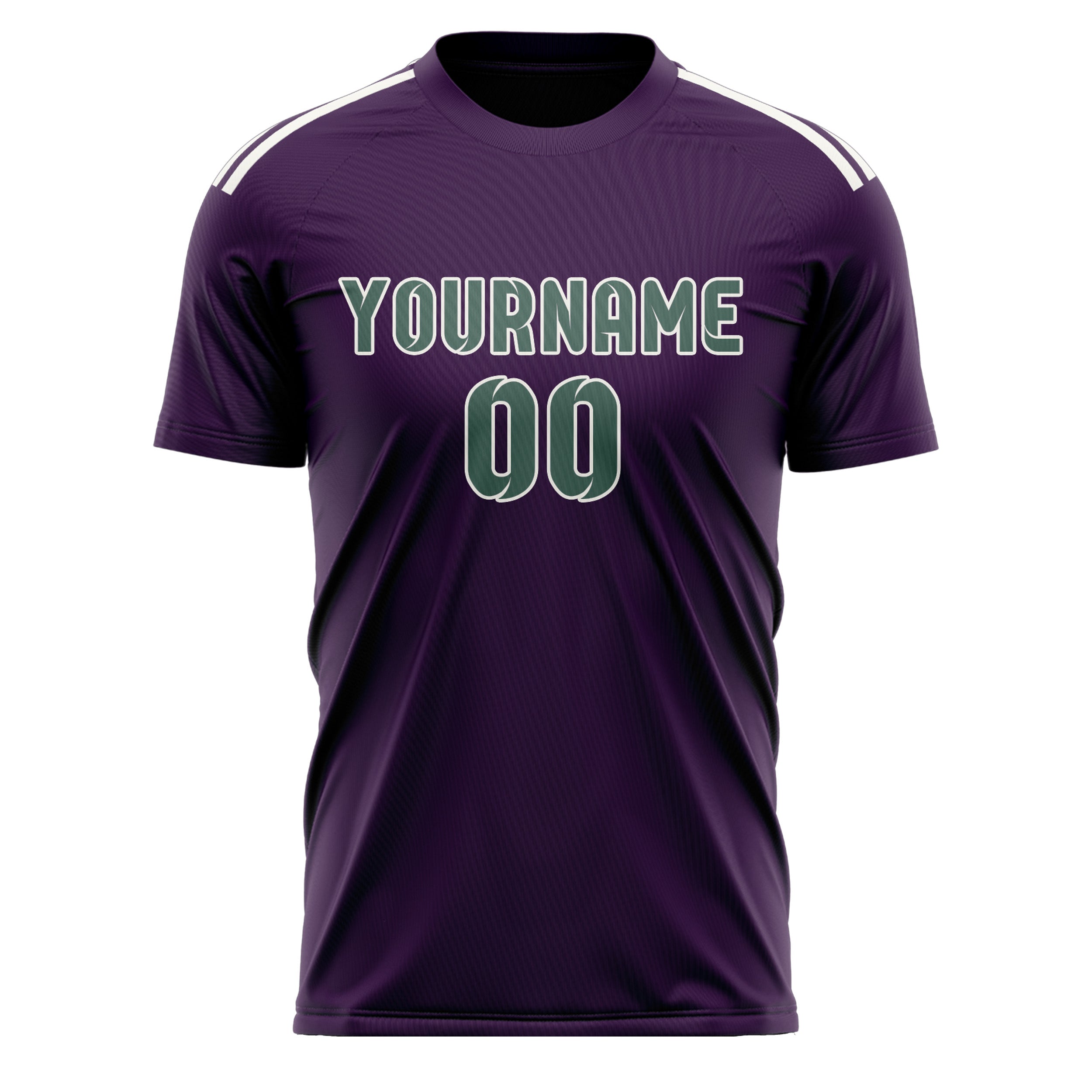 Maillot de football personnalisé violet, bleu et vert