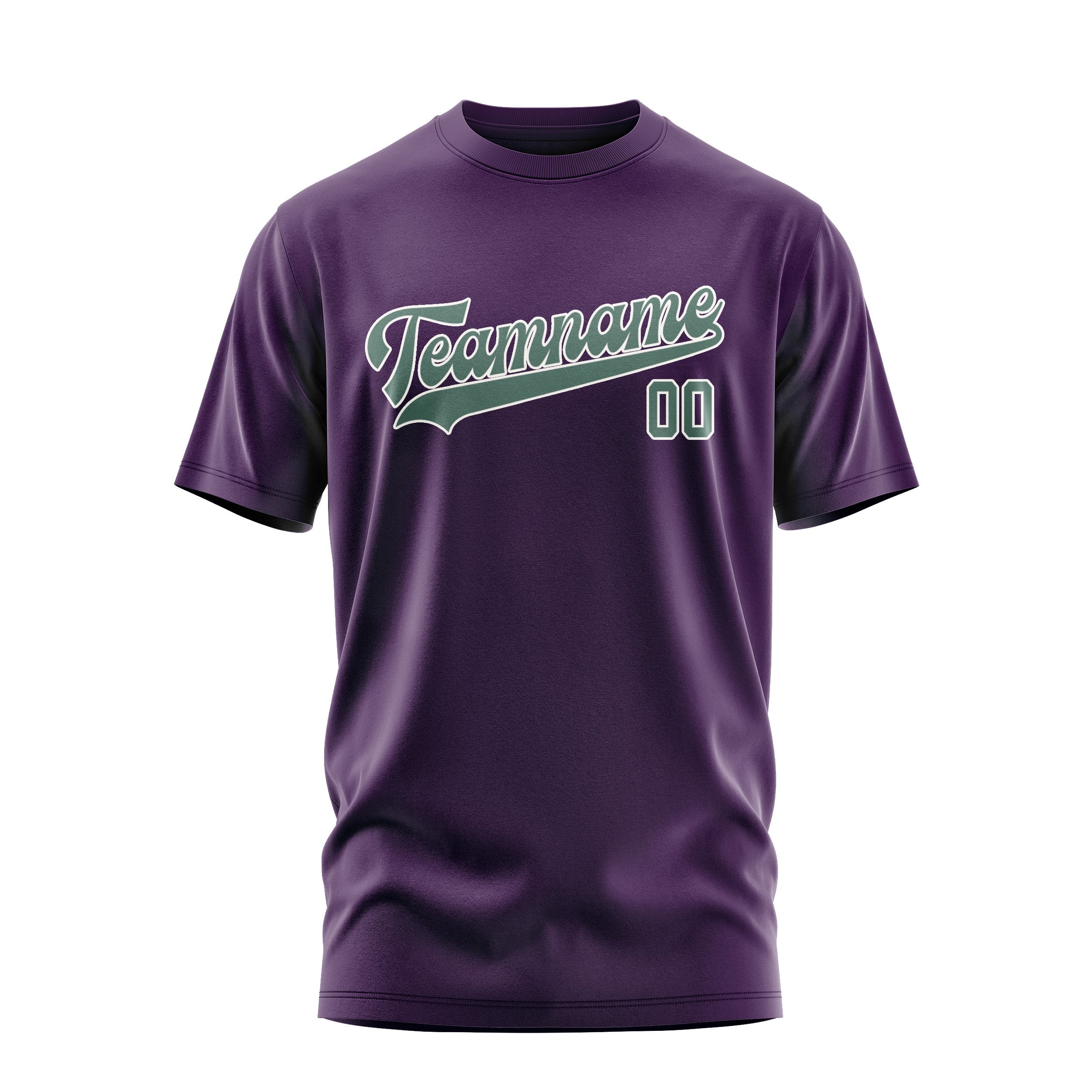 T-shirt personnalisé violet bleu vert