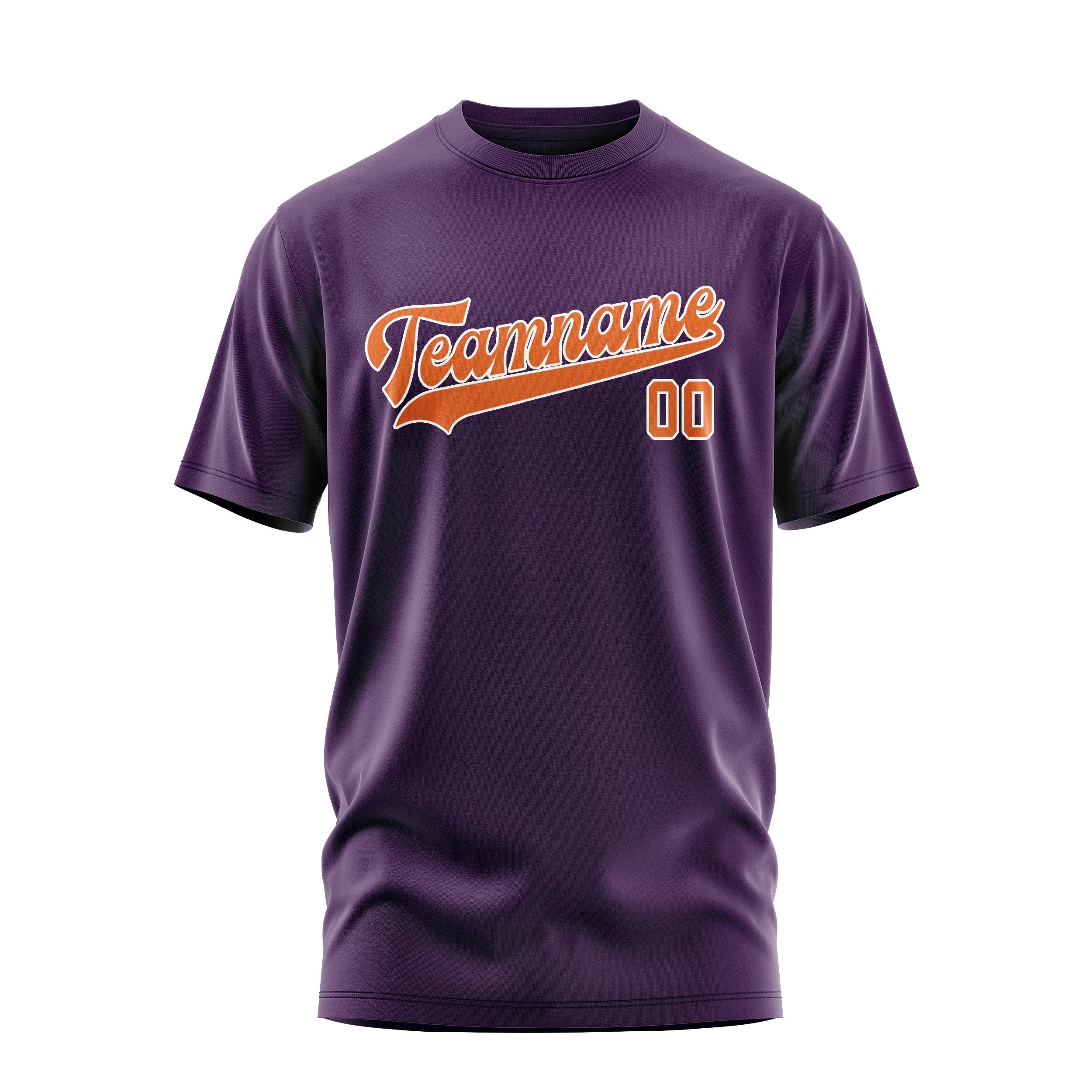 T-shirt personnalisé violet et orange