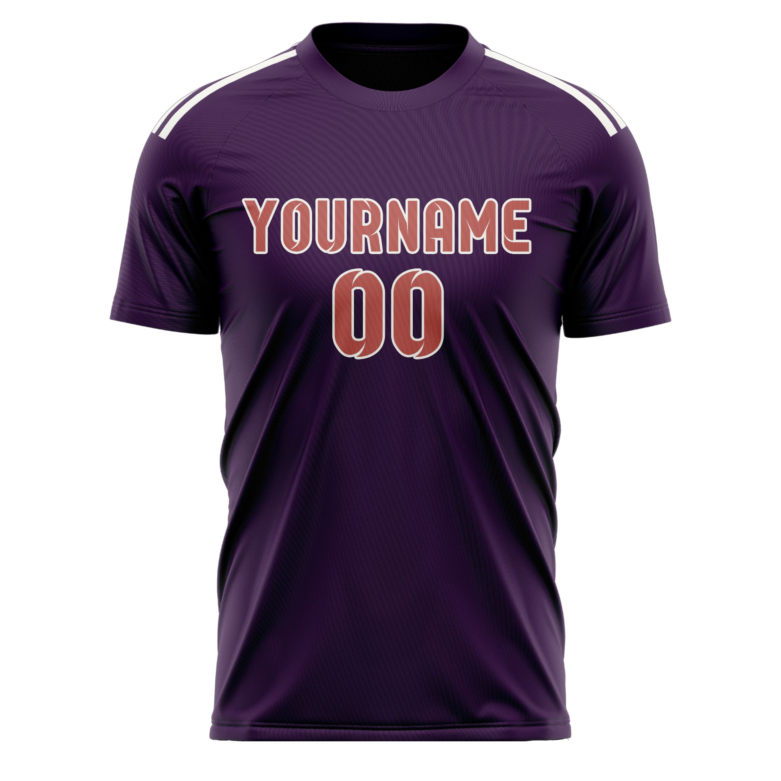 Maillot de football personnalisé Purple Copper Rose