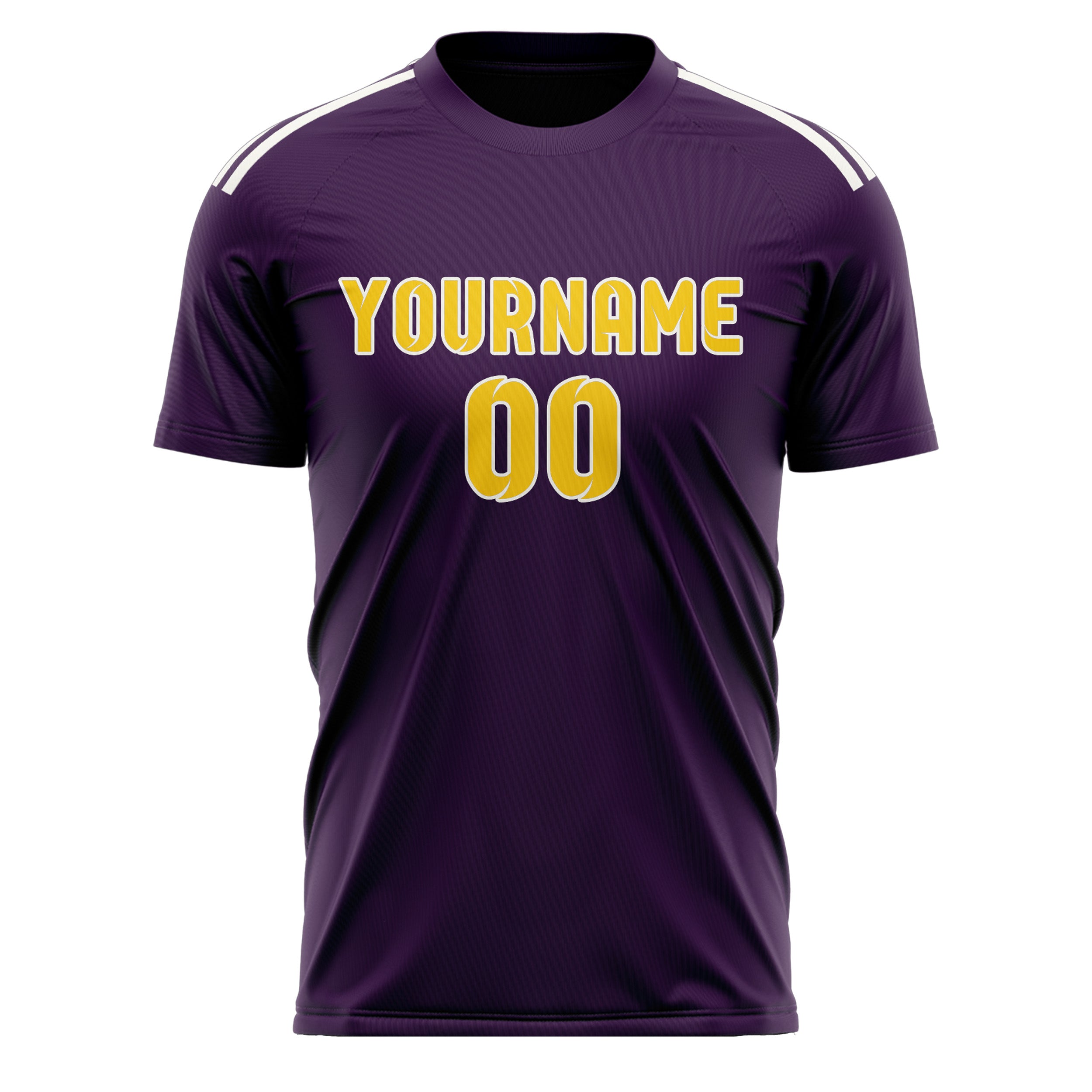 Maillot de football personnalisé violet et or