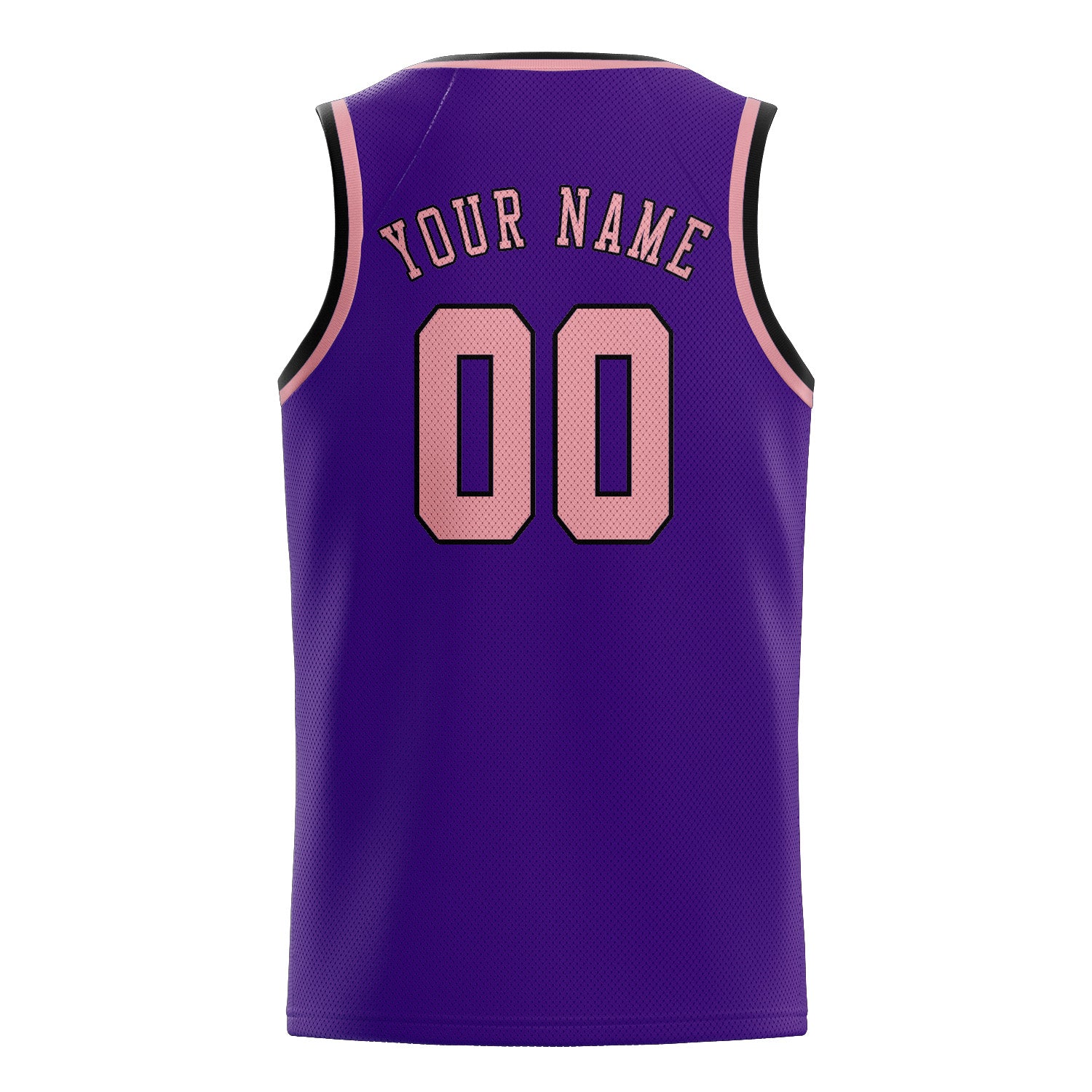 Maillot de basketball personnalisé violet et rose clair