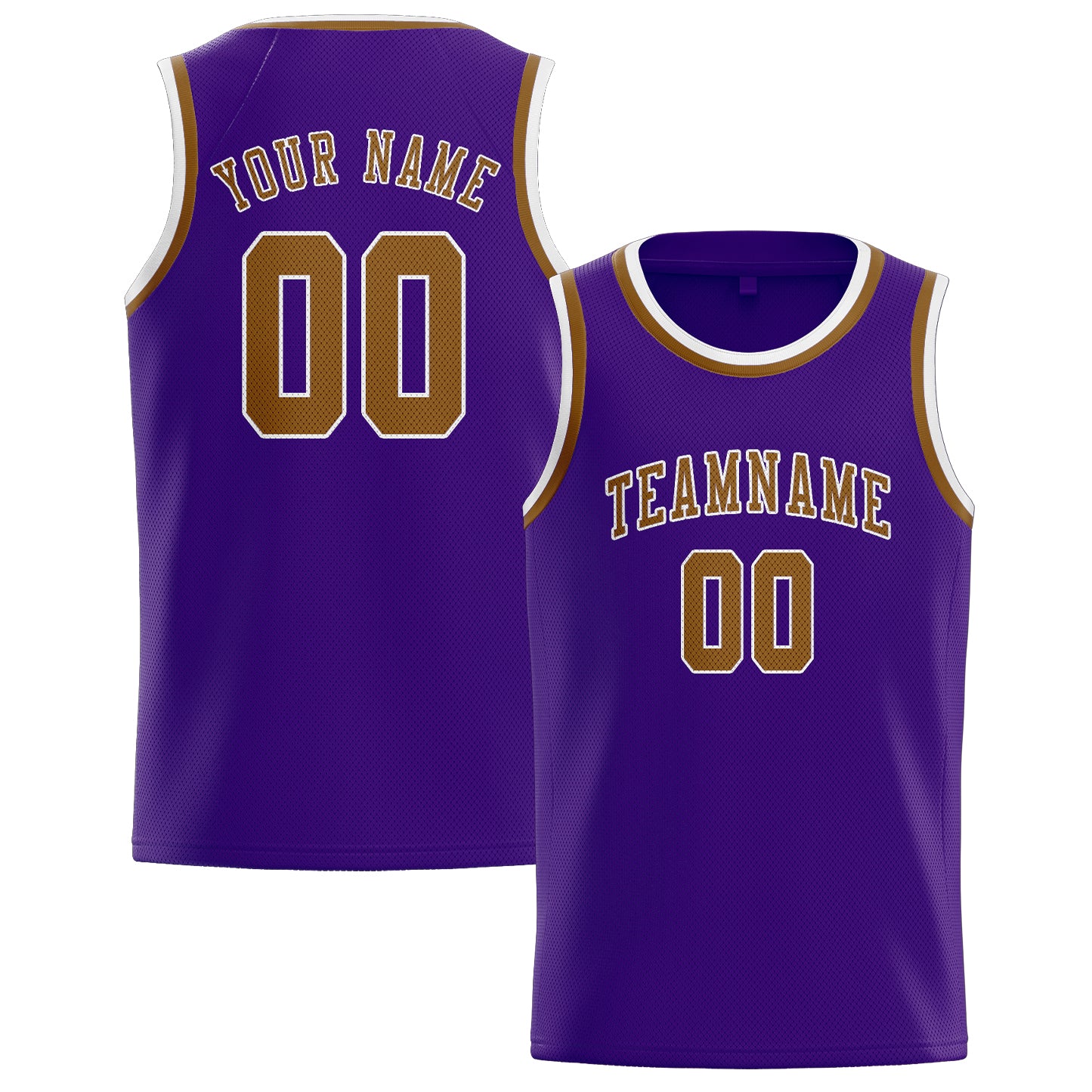 Maillot de basketball kaki violet personnalisé