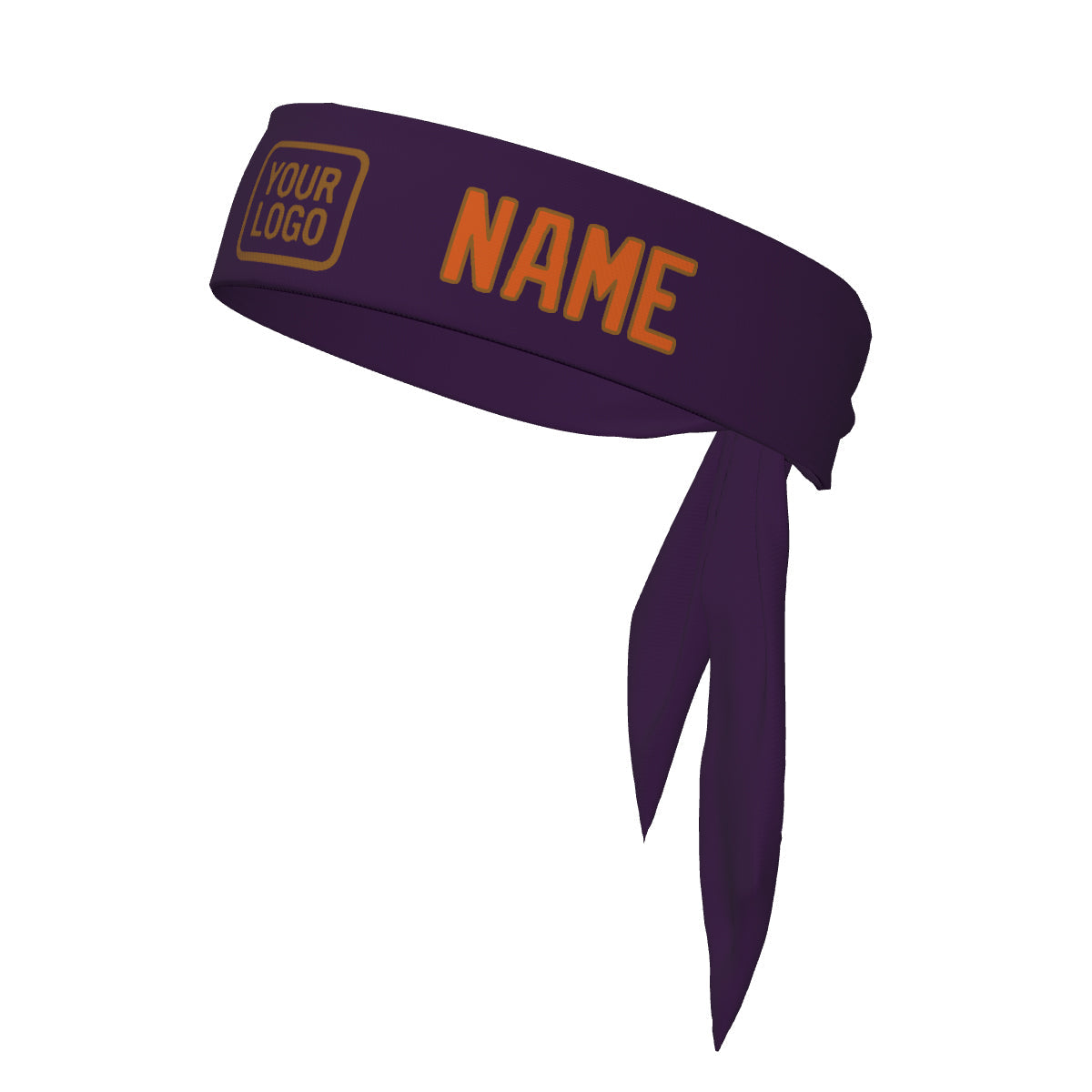 Bandeau personnalisé violet et orange