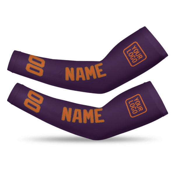 Manchon de bras personnalisé violet orange