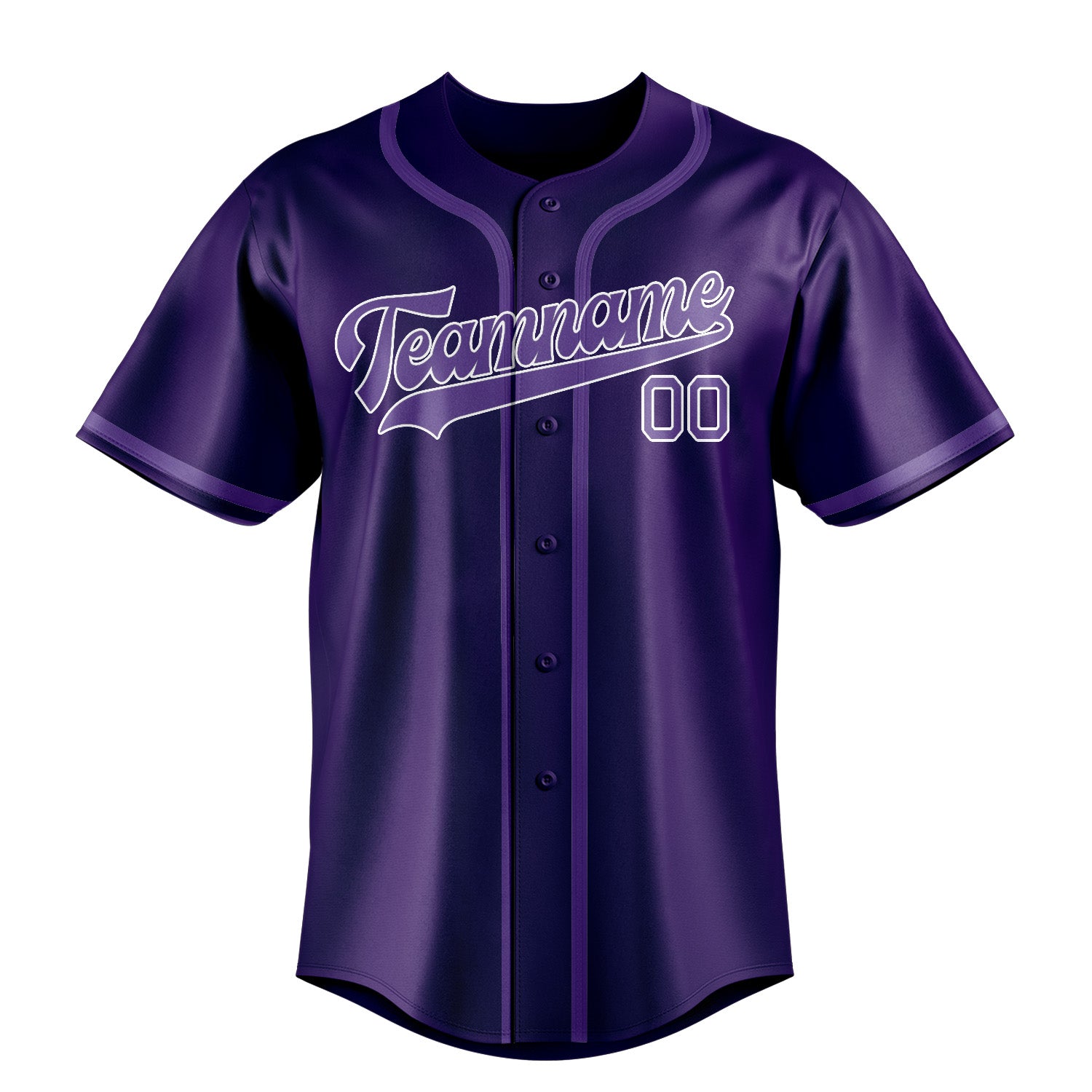 Maillot de baseball violet clair personnalisé