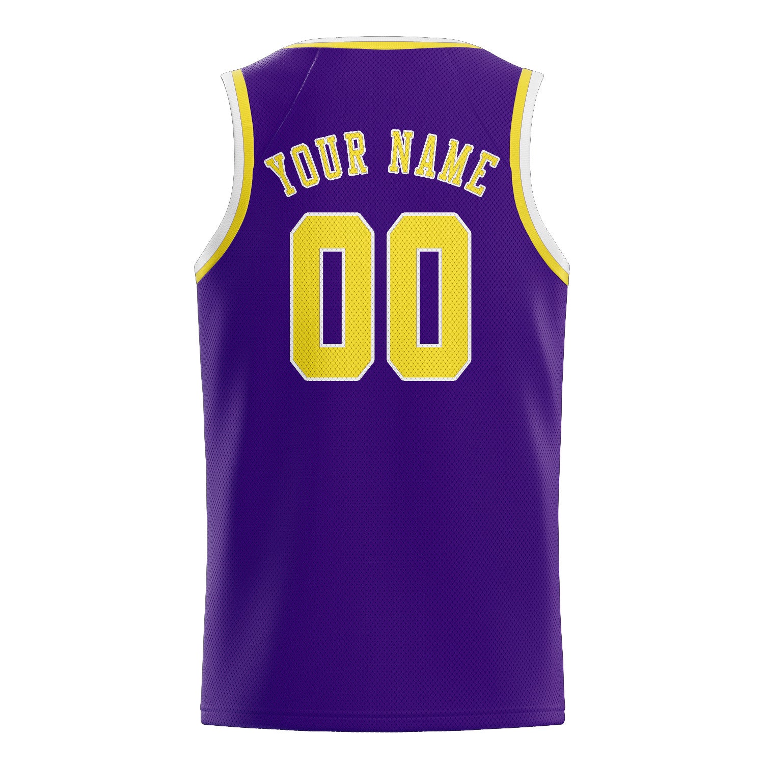Maillot de basketball personnalisé violet clair et jaune clair