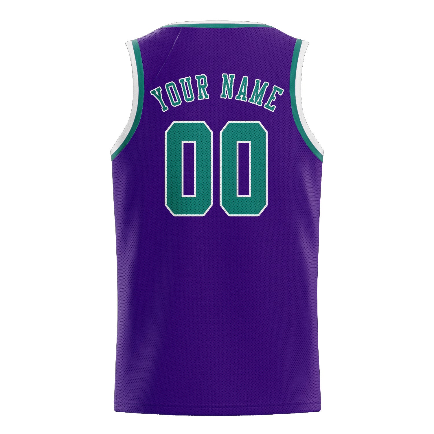 Maillot de basketball personnalisé violet, bleu et vert