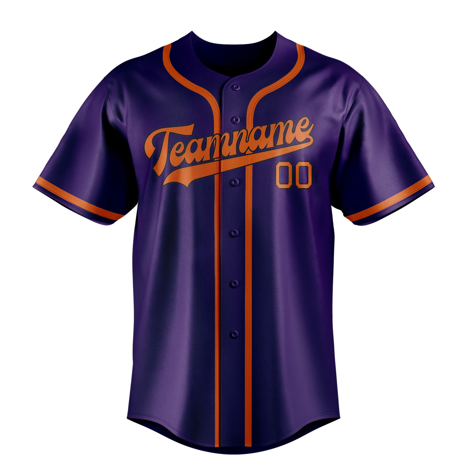 Maillot de baseball personnalisé violet et orange