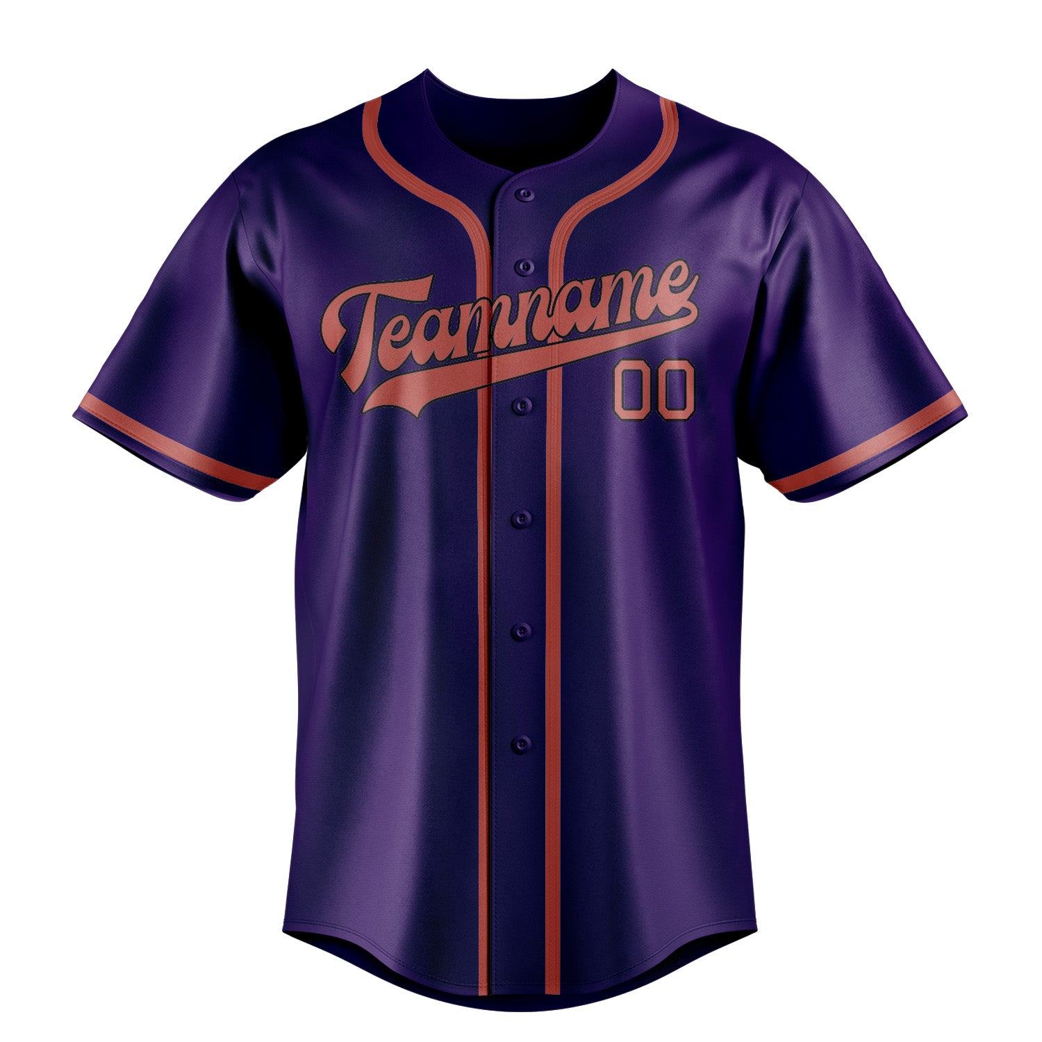 Maillot de baseball personnalisé Purple Copper Rose