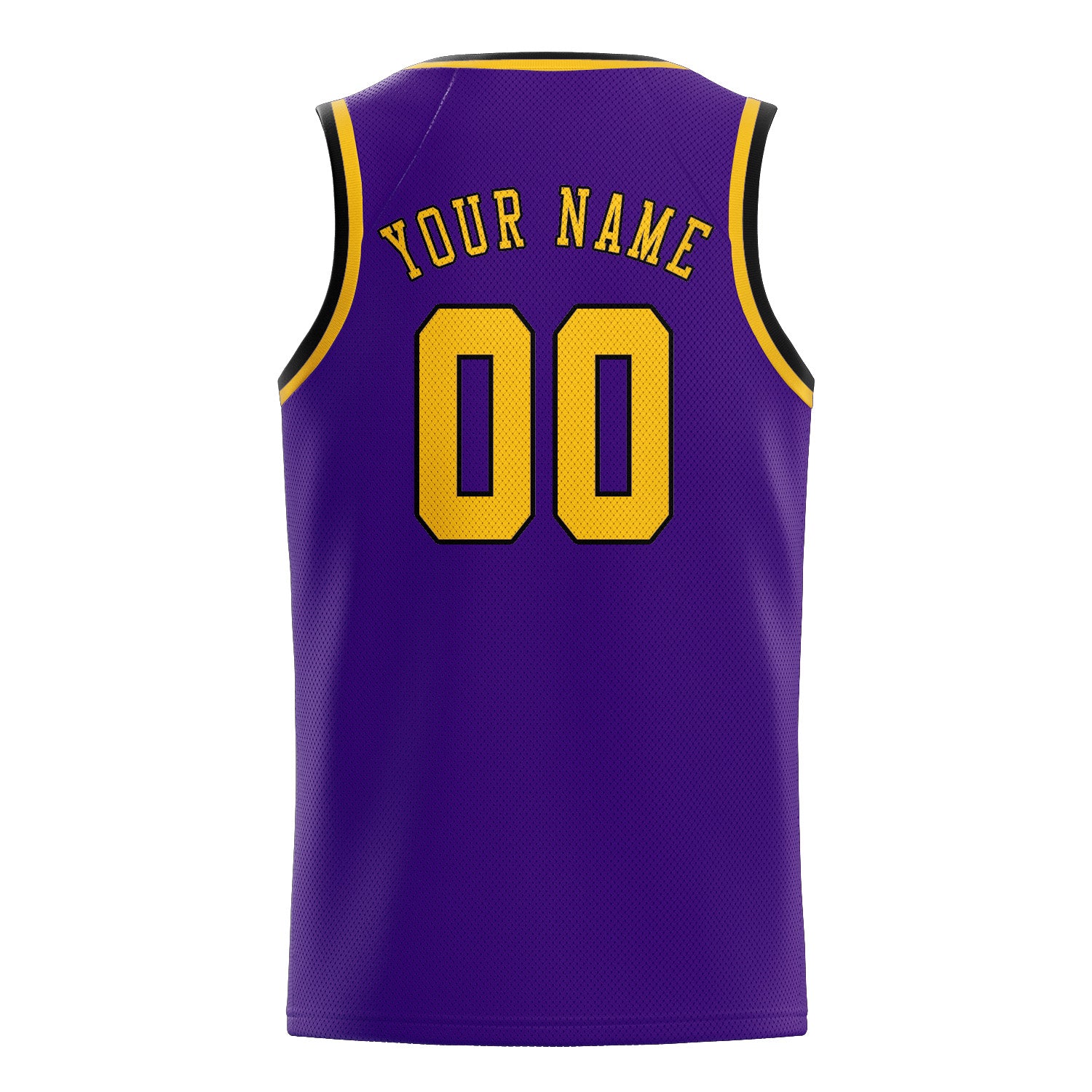 Maillot de basketball personnalisé violet et or