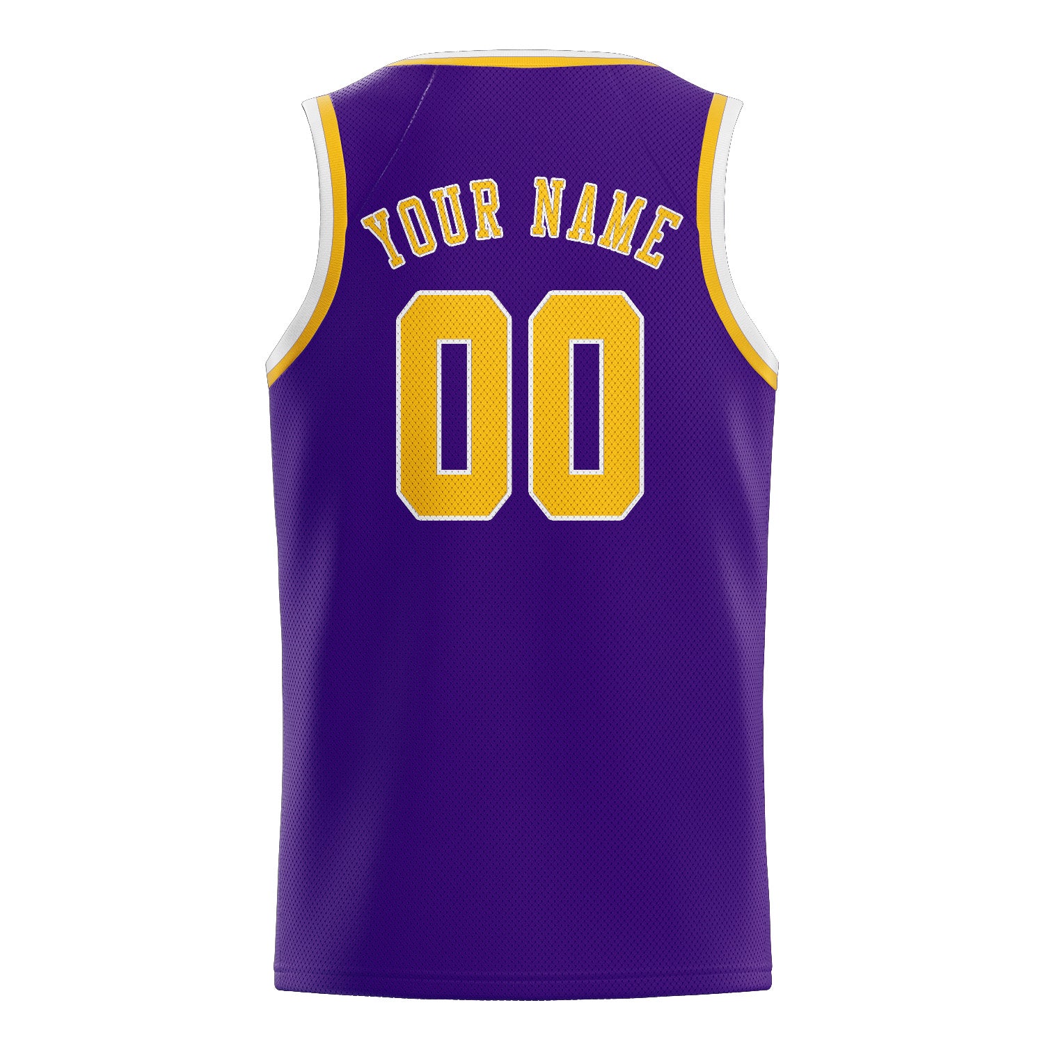 Maillot de basketball personnalisé violet et or