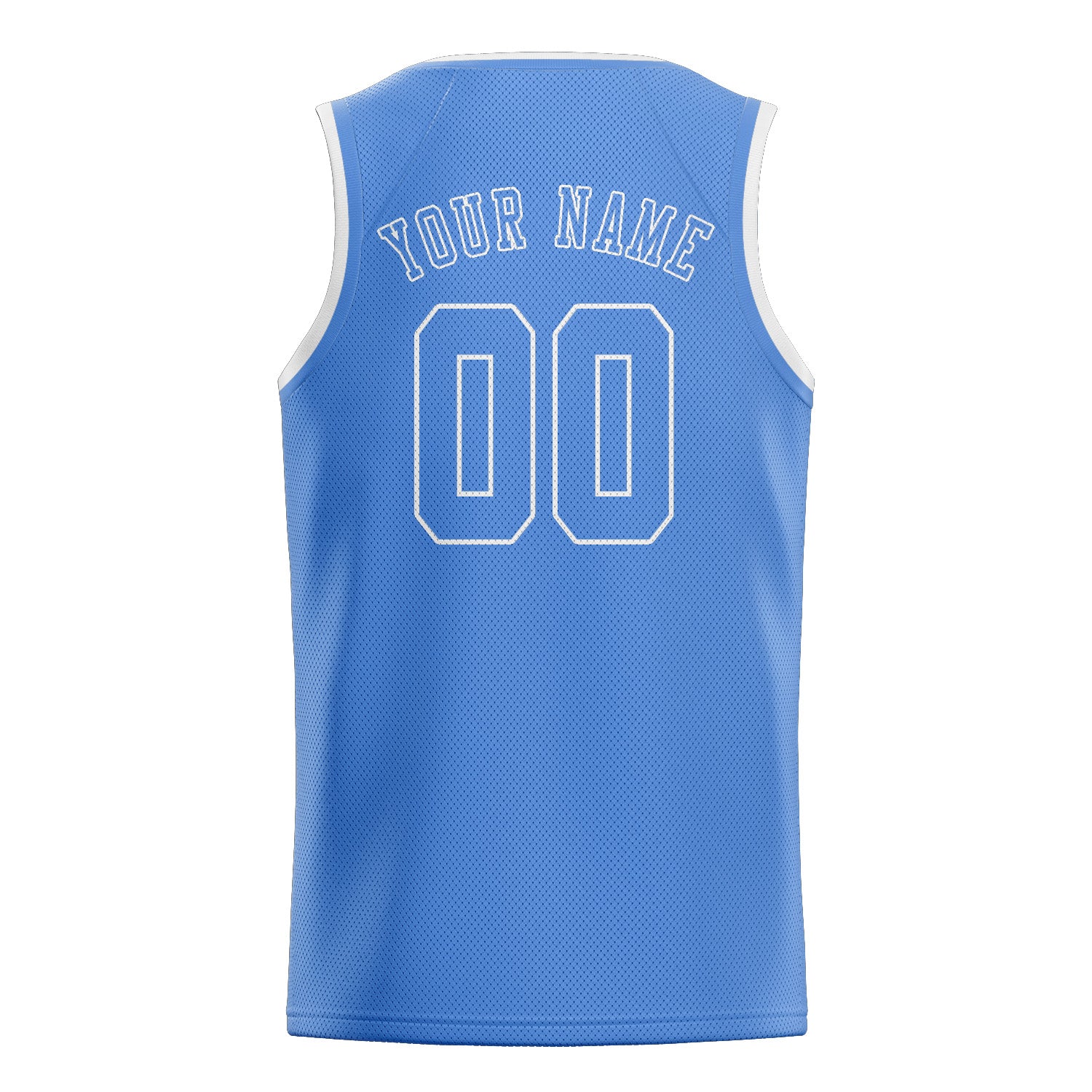 Maillot de basketball bleu clair personnalisé