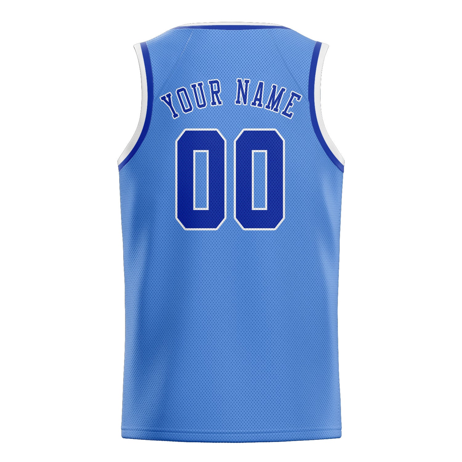 Maillot de basketball personnalisé bleu clair et bleu ciel