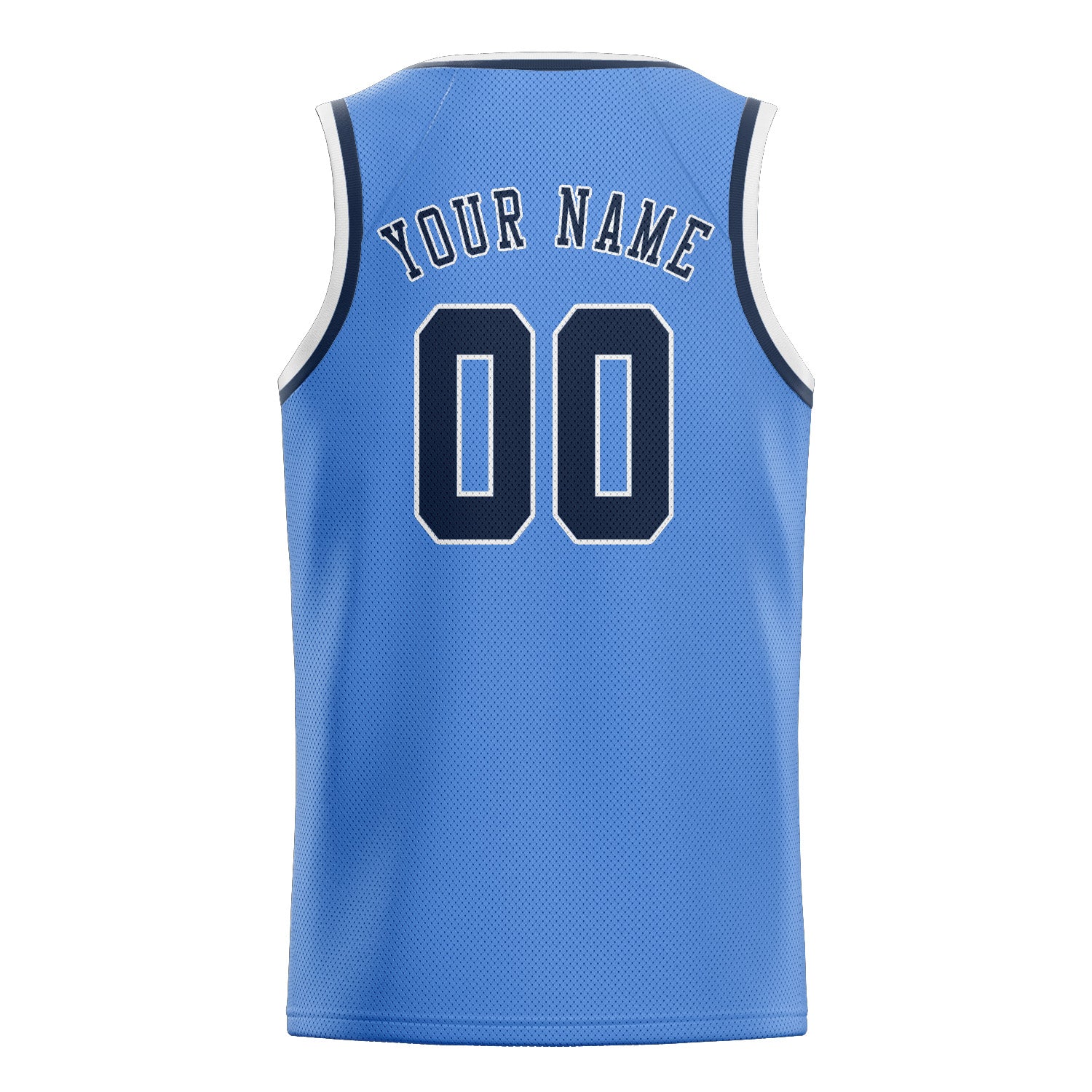 Maillot de basketball bleu clair personnalisé