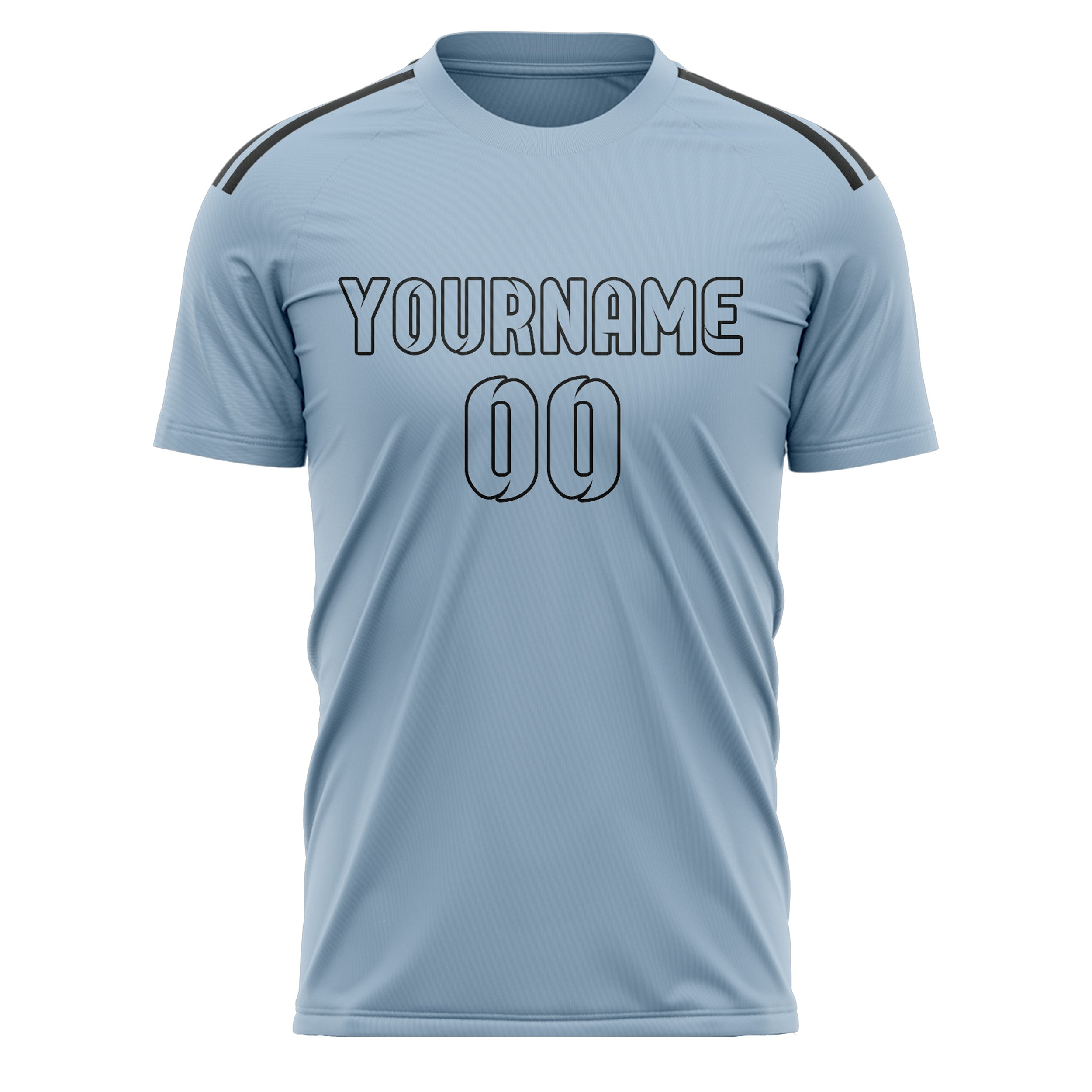 Custom Light Blue Light Blue Soccer Jersey