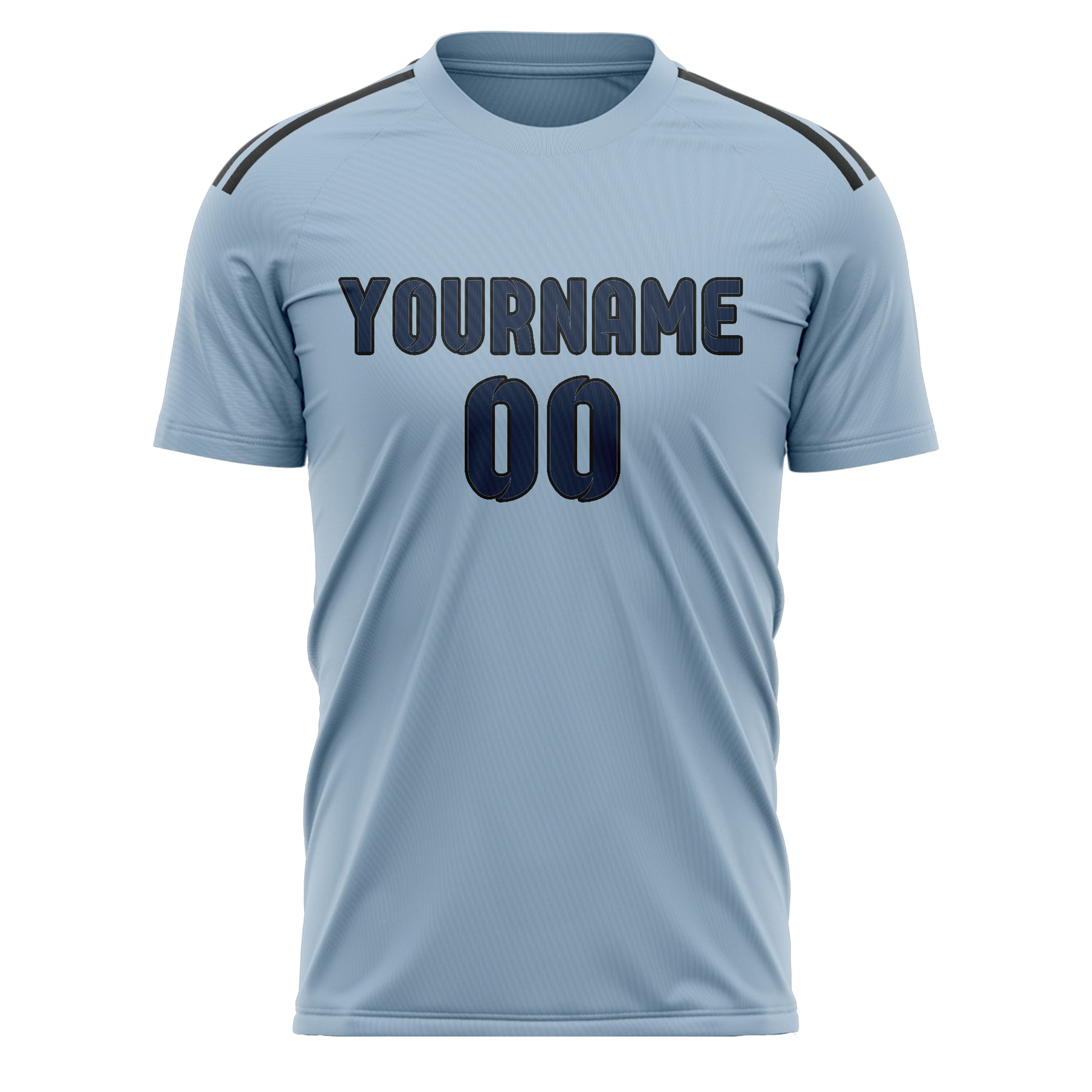 Custom Light Blue Blue Soccer Jersey