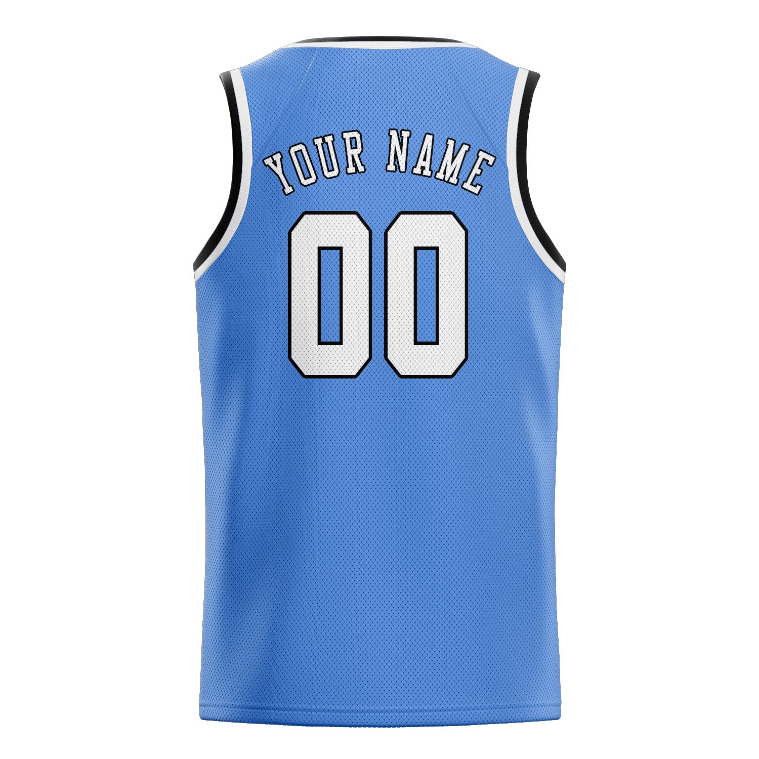 Maillot de basketball personnalisé bleu clair et blanc