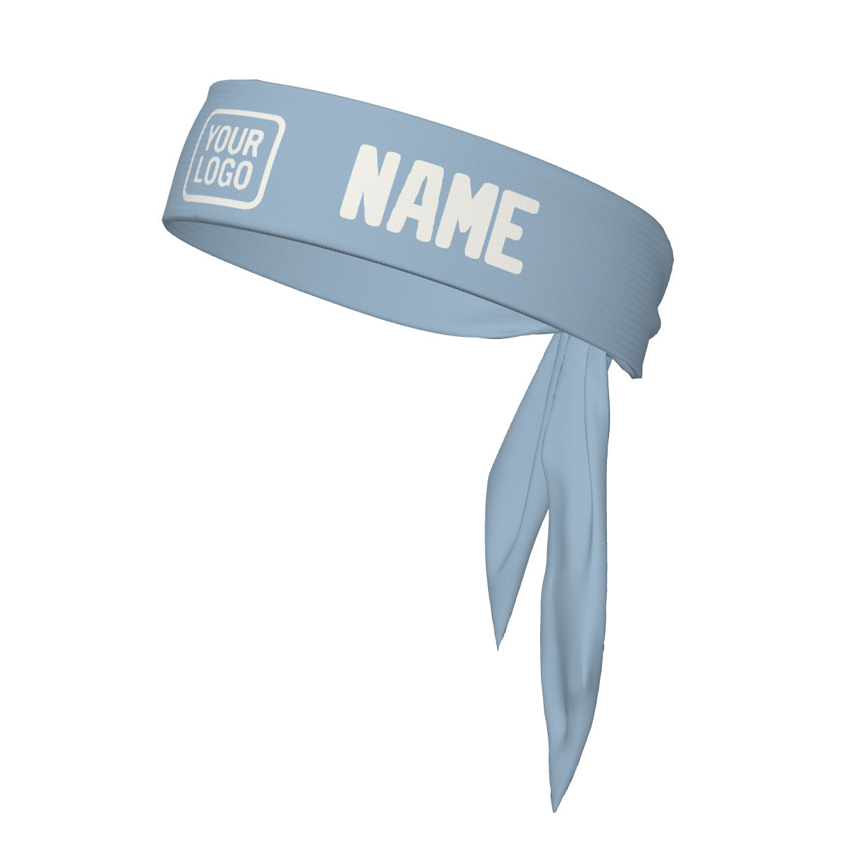 Bandeau personnalisé bleu clair et blanc