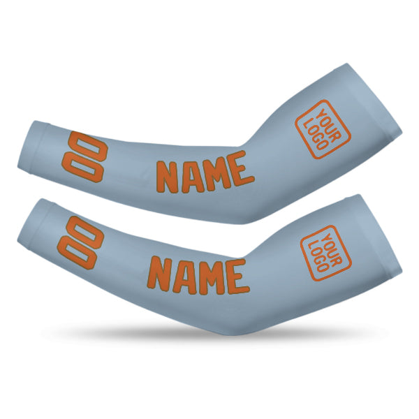 Manchon personnalisé bleu clair orange