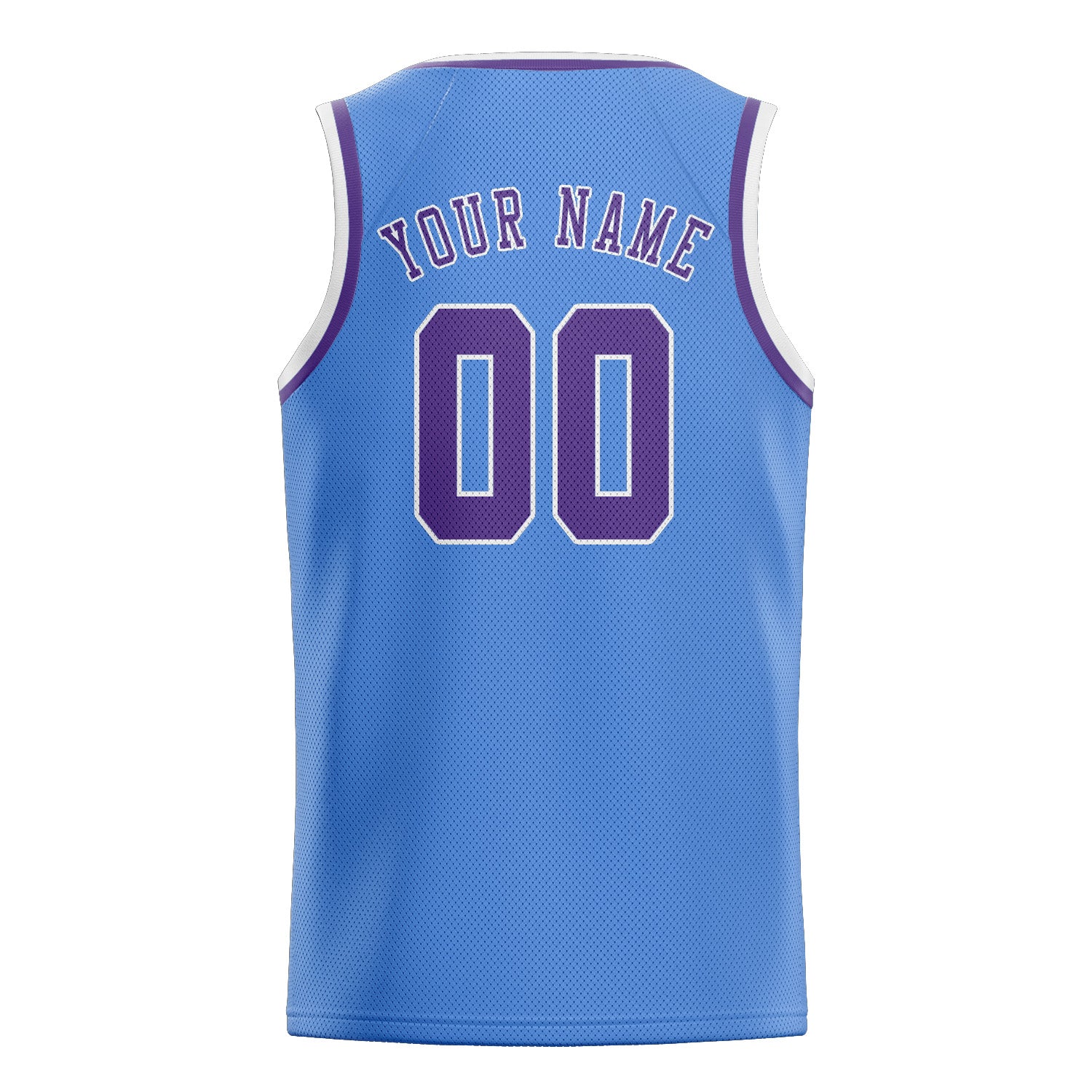 Maillot de basketball personnalisé bleu clair et violet clair