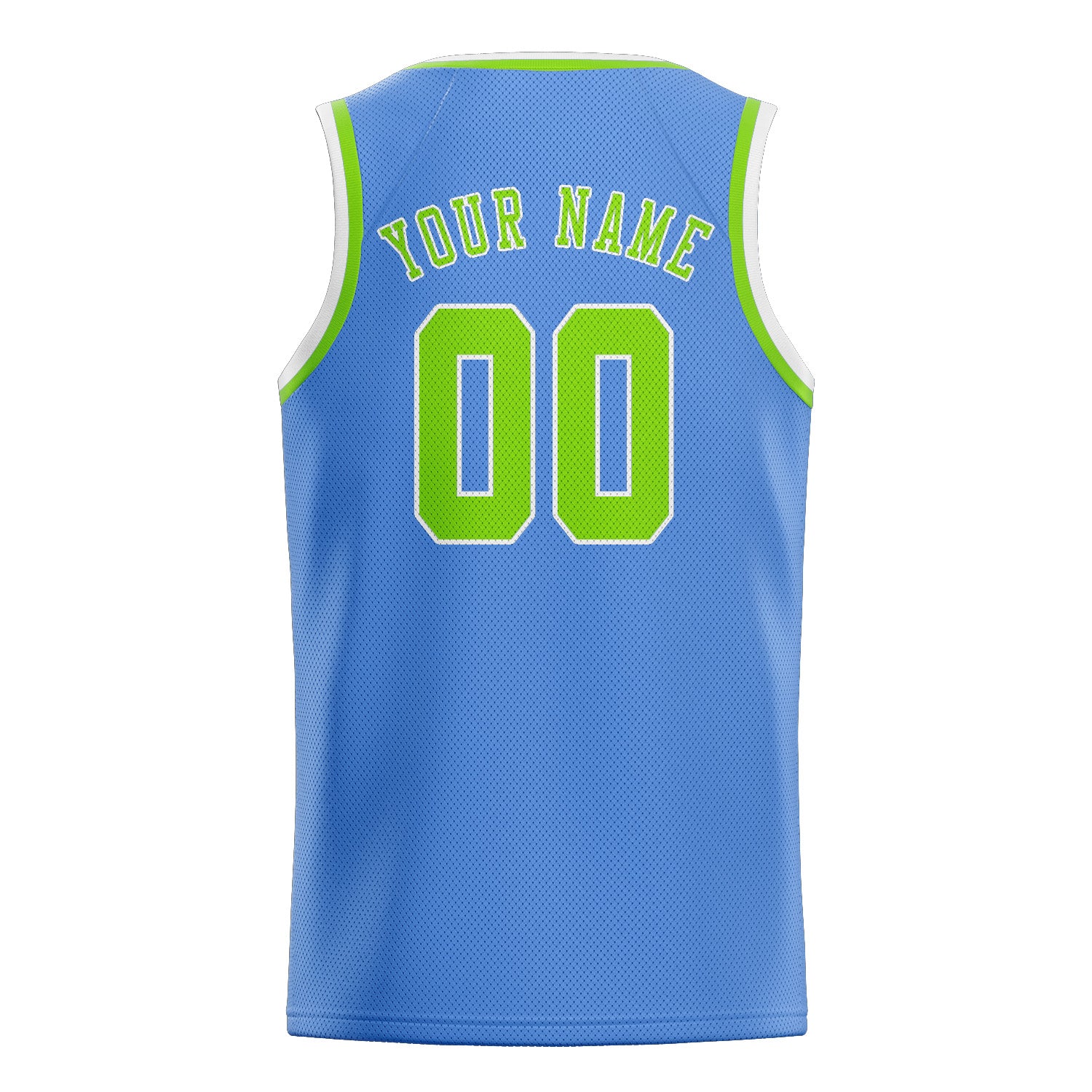 Maillot de basketball personnalisé bleu clair et vert émeraude