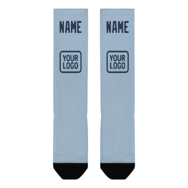 Chaussettes hautes bleues claires personnalisées