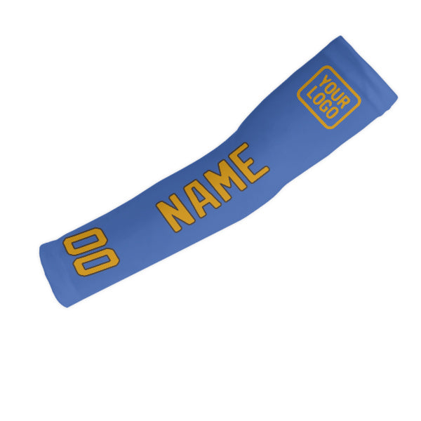 Custom Sky Blue Yellow Arm Sleeve