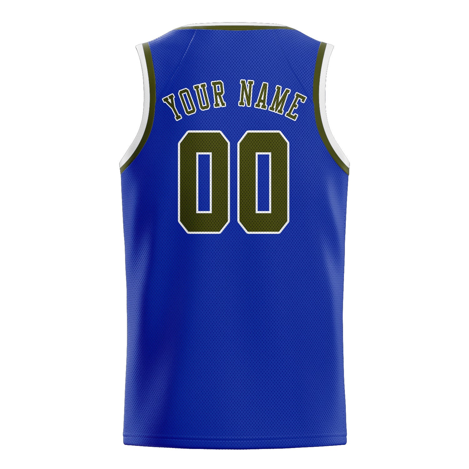 Maillot de basketball personnalisé bleu ciel olive