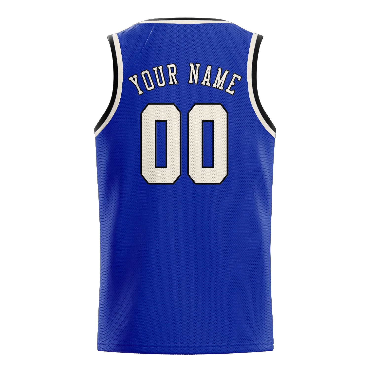 Maillot de basketball personnalisé bleu ciel et crème