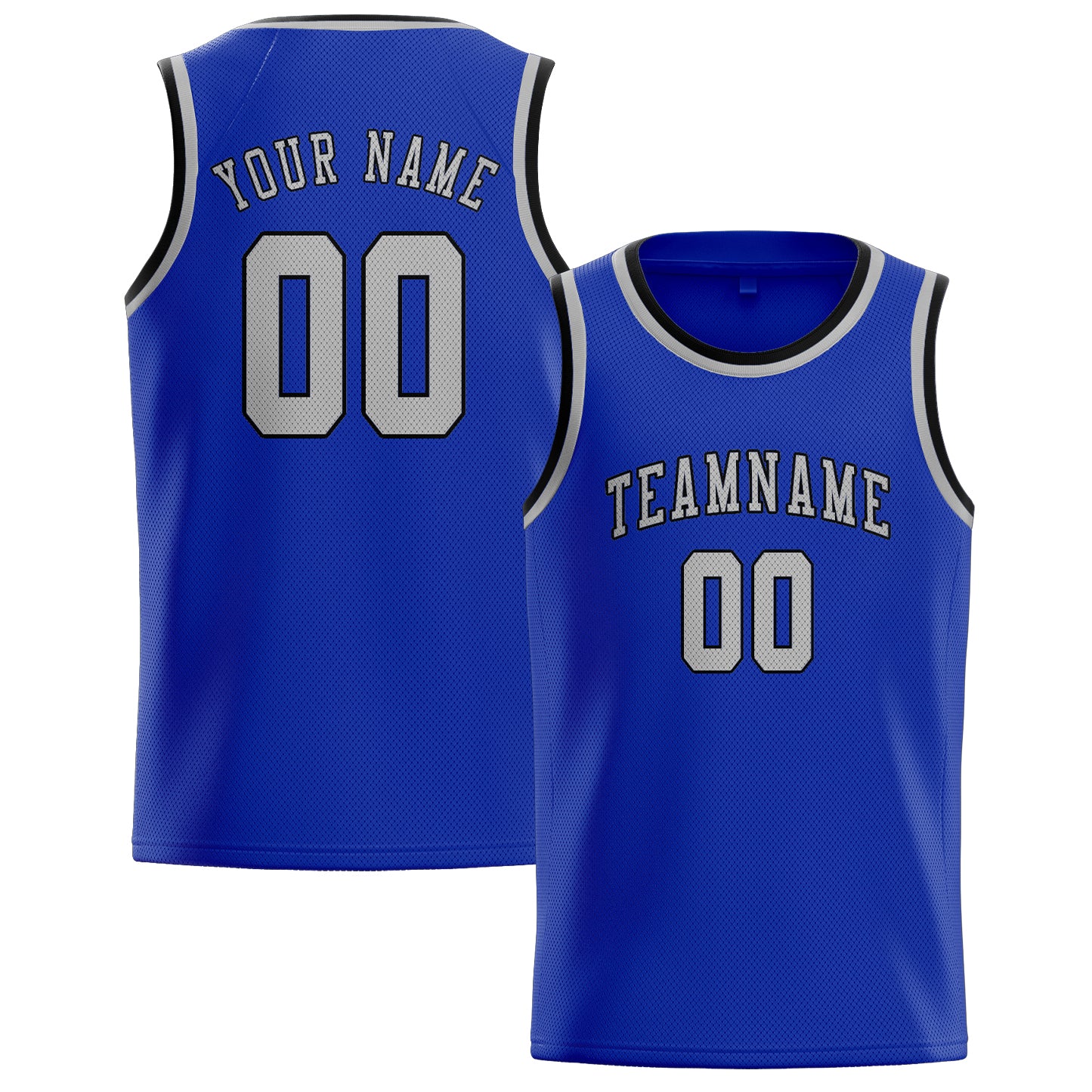 Maillot de basketball personnalisé bleu ciel et gris