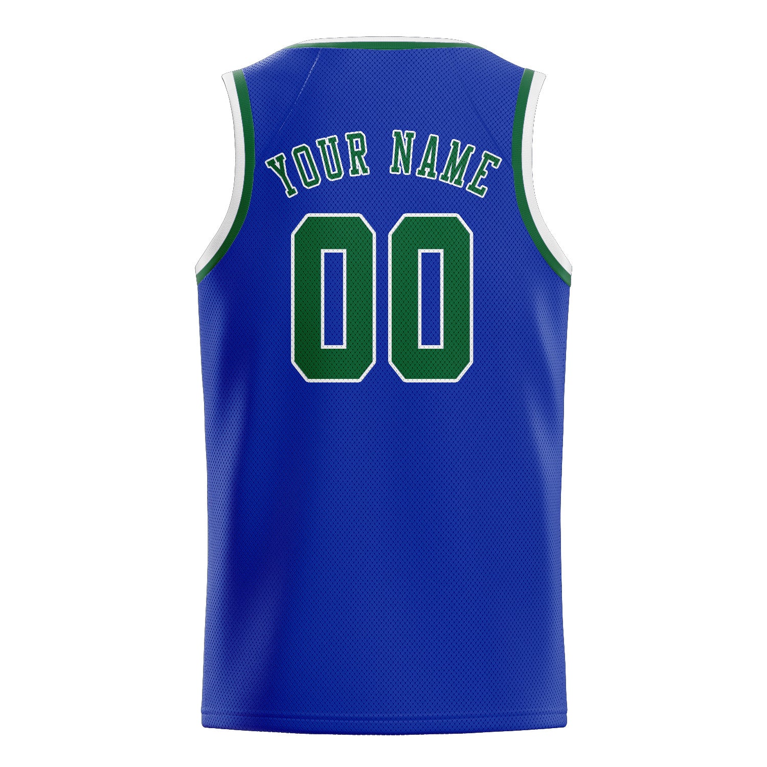 Maillot de basketball personnalisé bleu ciel et vert