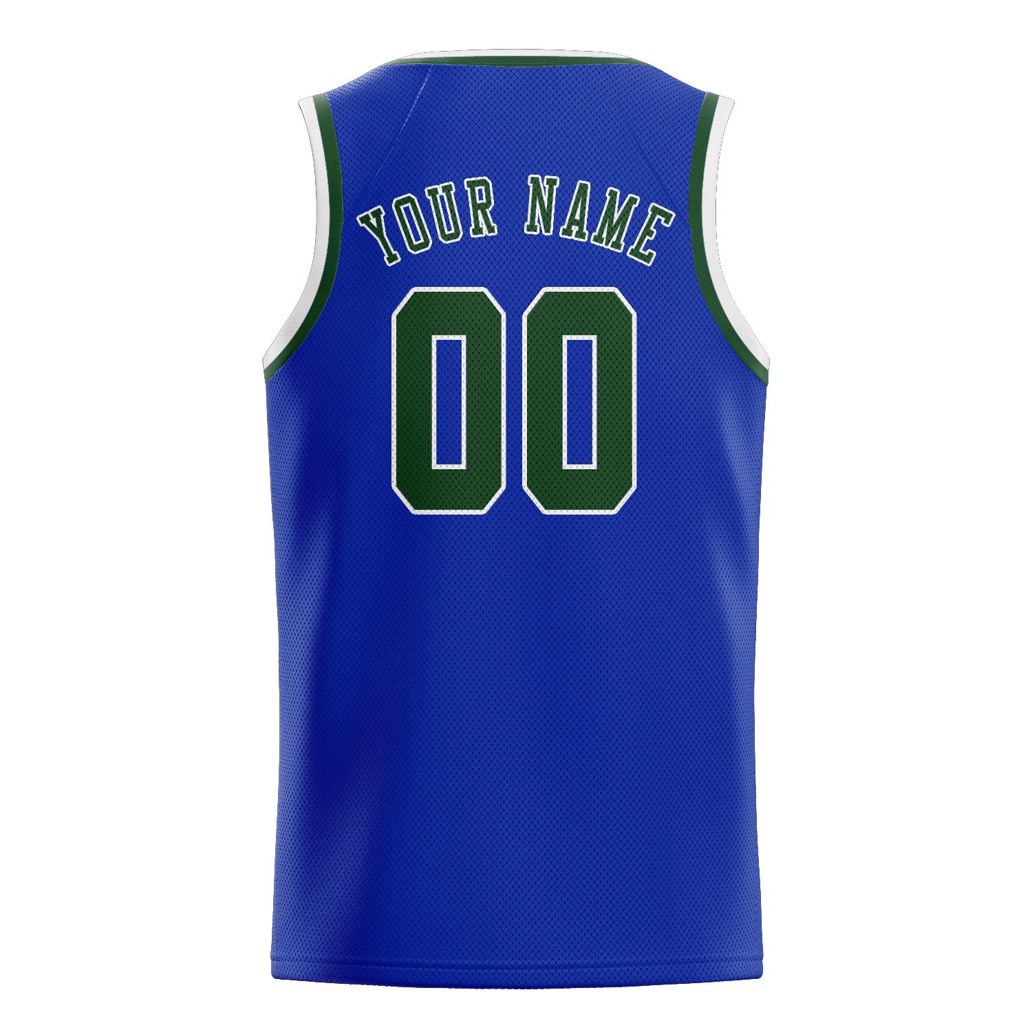 Maillot de basketball personnalisé bleu ciel et vert foncé