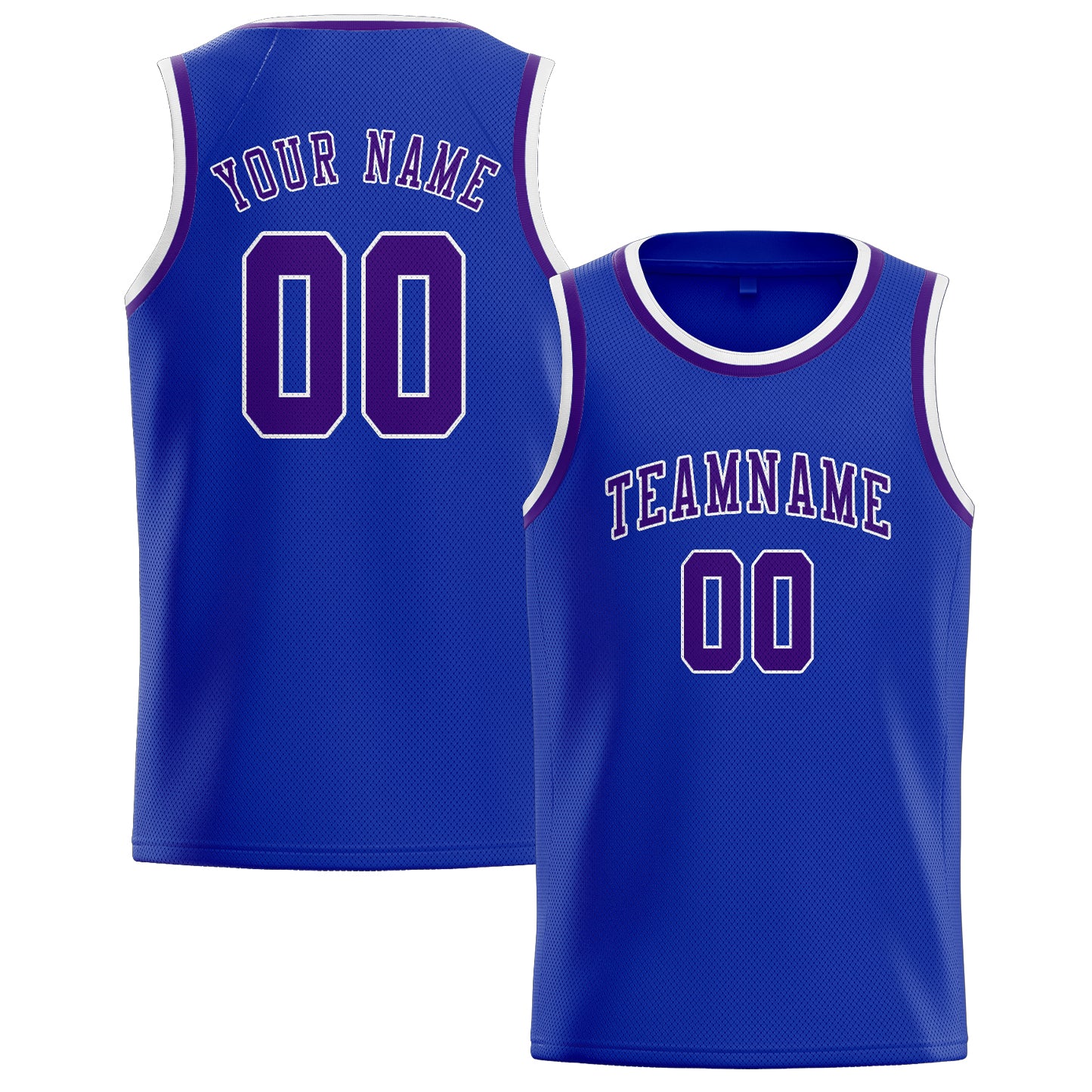 Maillot de basketball personnalisé bleu ciel et violet
