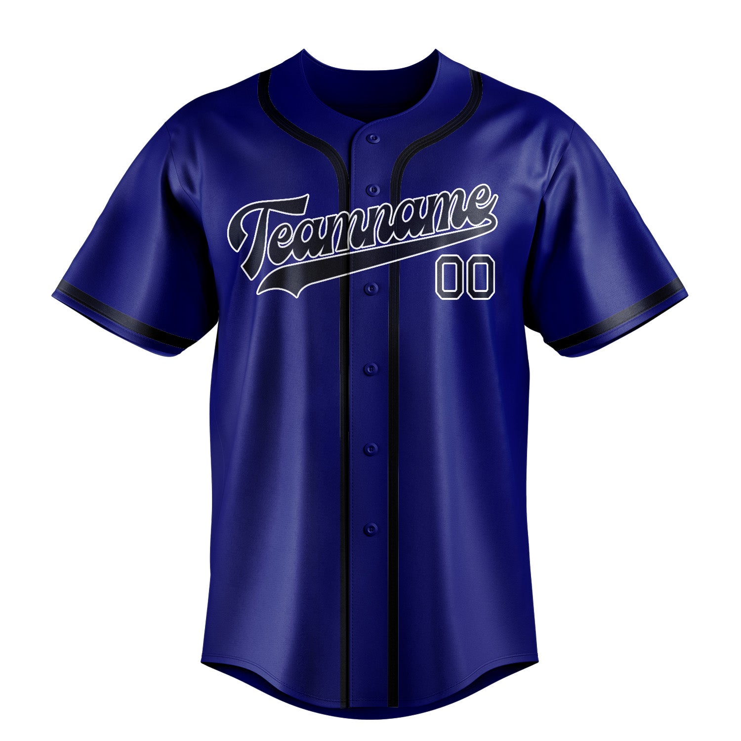 Maillot de baseball personnalisé bleu ciel et marine