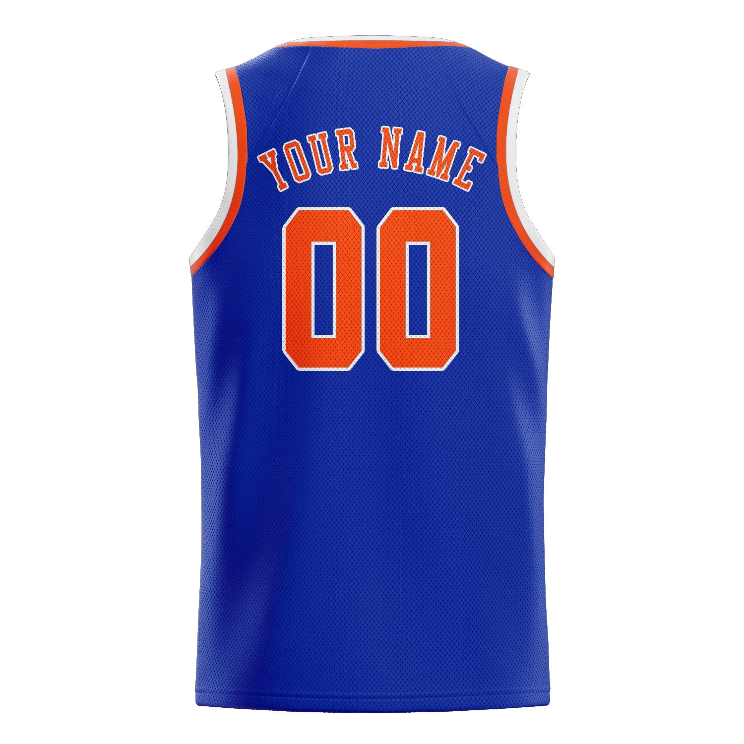 Maillot de basketball personnalisé bleu ciel, orange et rouge