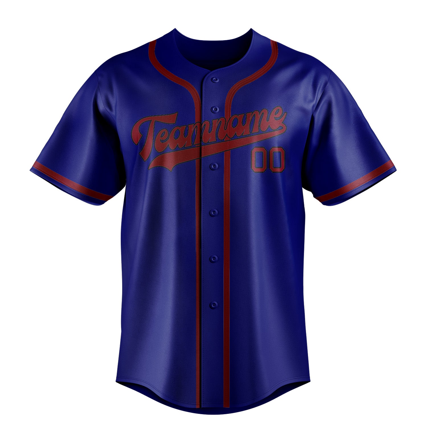 Maillot de baseball personnalisé bleu ciel et rouge cramoisi