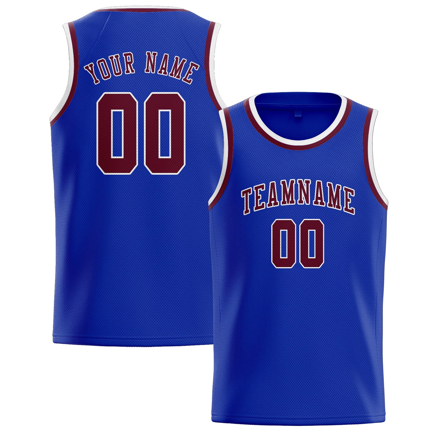 Maillot de basketball personnalisé bleu ciel et rouge cramoisi