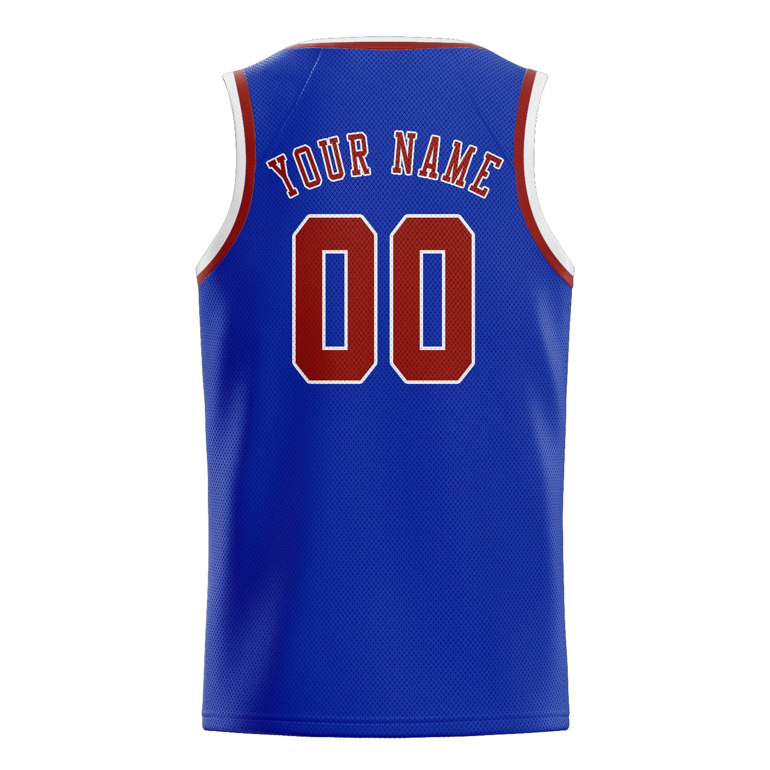Maillot de basketball personnalisé bleu ciel et rouge corail