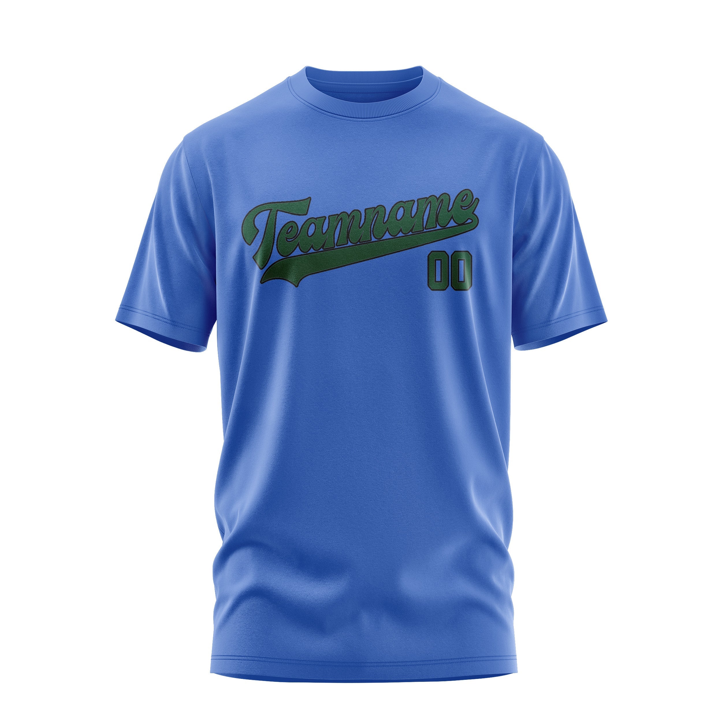 T-shirt personnalisé bleu ciel et vert