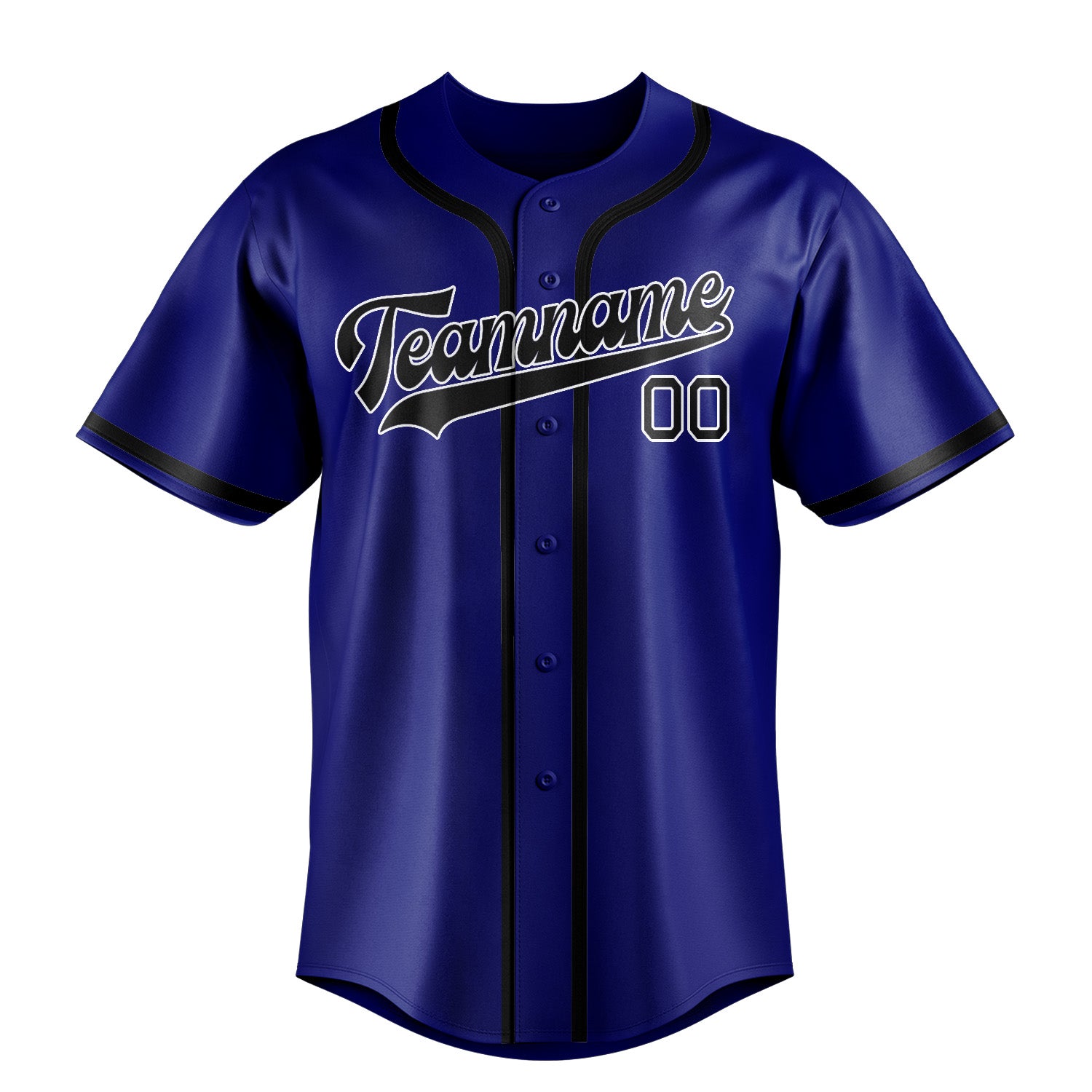 Maillot de baseball personnalisé bleu ciel et noir